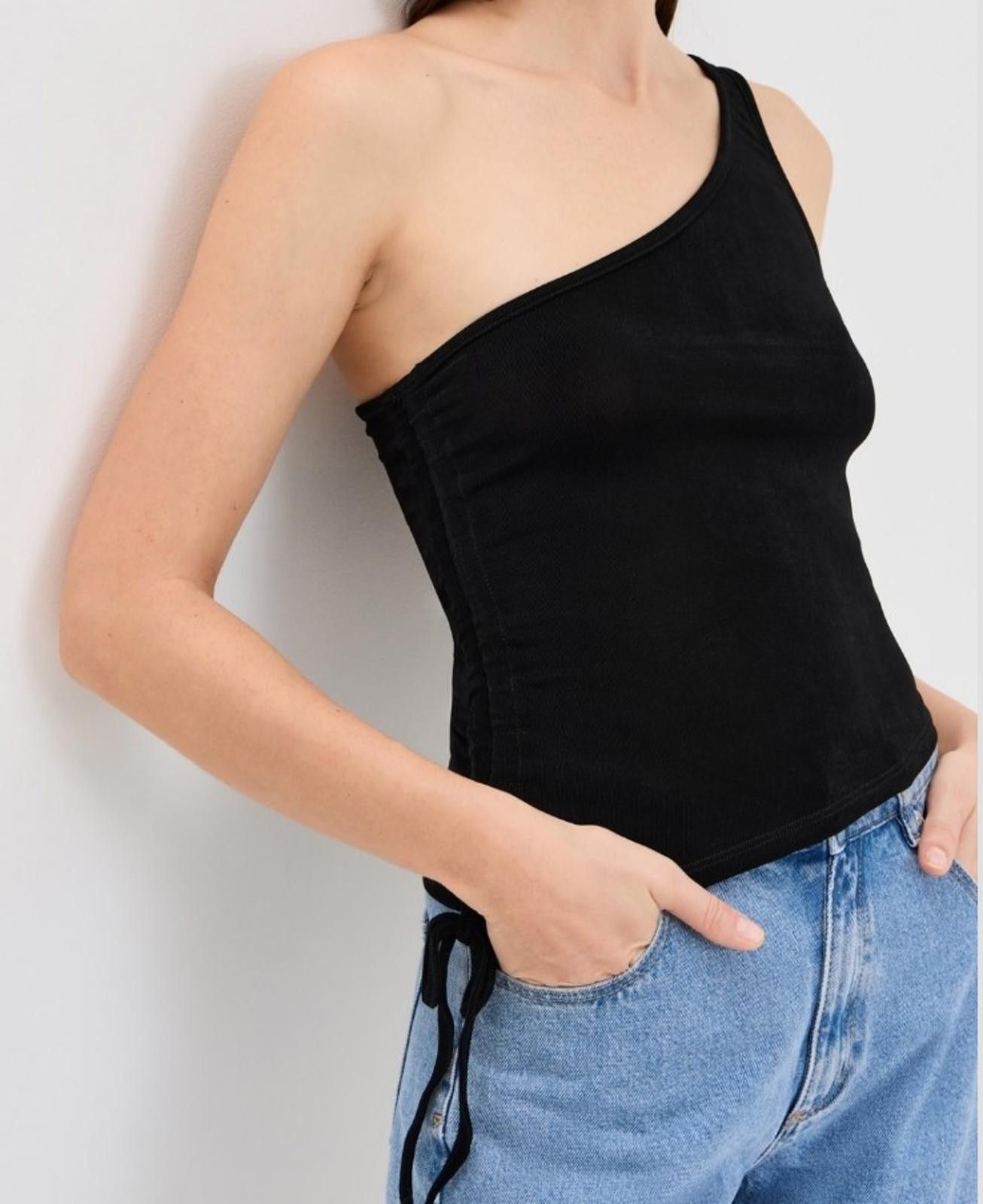 Other Abrand Jeans Diva Ine Shoulder Top Asymmetrical Size S / US 4 / IT 40 - 1 Thumbnail