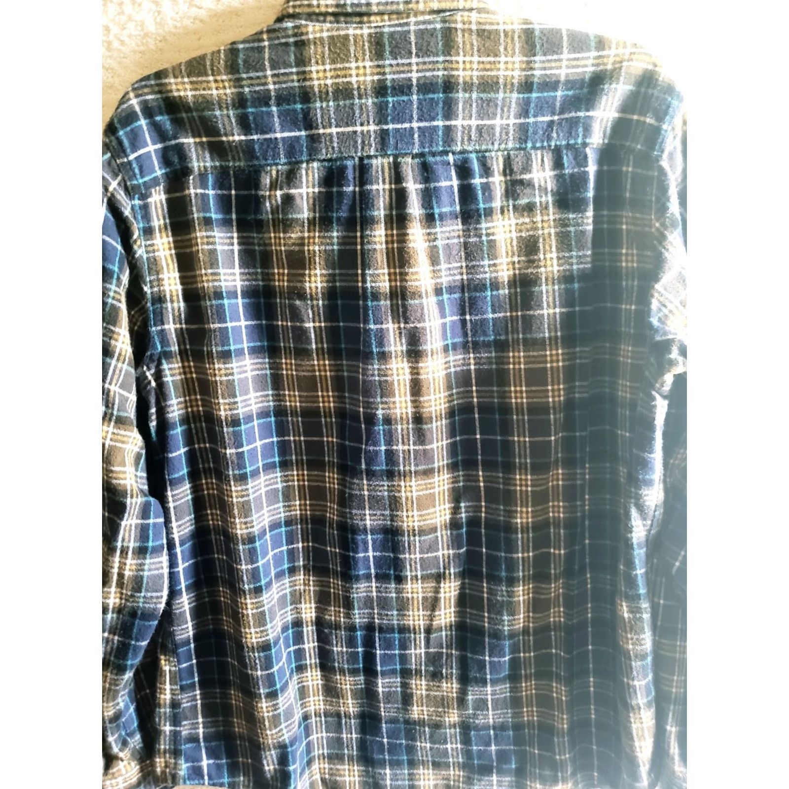 Vintage L.L. Bean Shirt Men Green Blue Plaid Traditional Fit Button-Up Size M Size US M / EU 48-50 / 2 - 6 Thumbnail