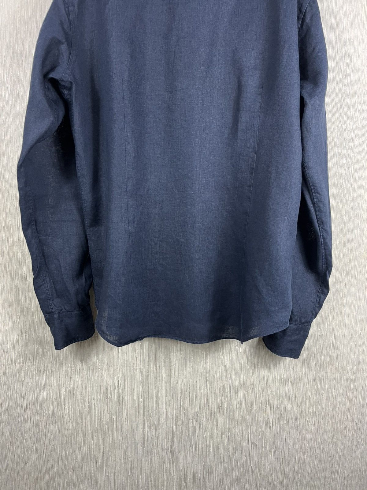 Kamakura Kamakura Maker’s shirt linen navy casual Japanese brand Size US M / EU 48-50 / 2 - 18 Thumbnail