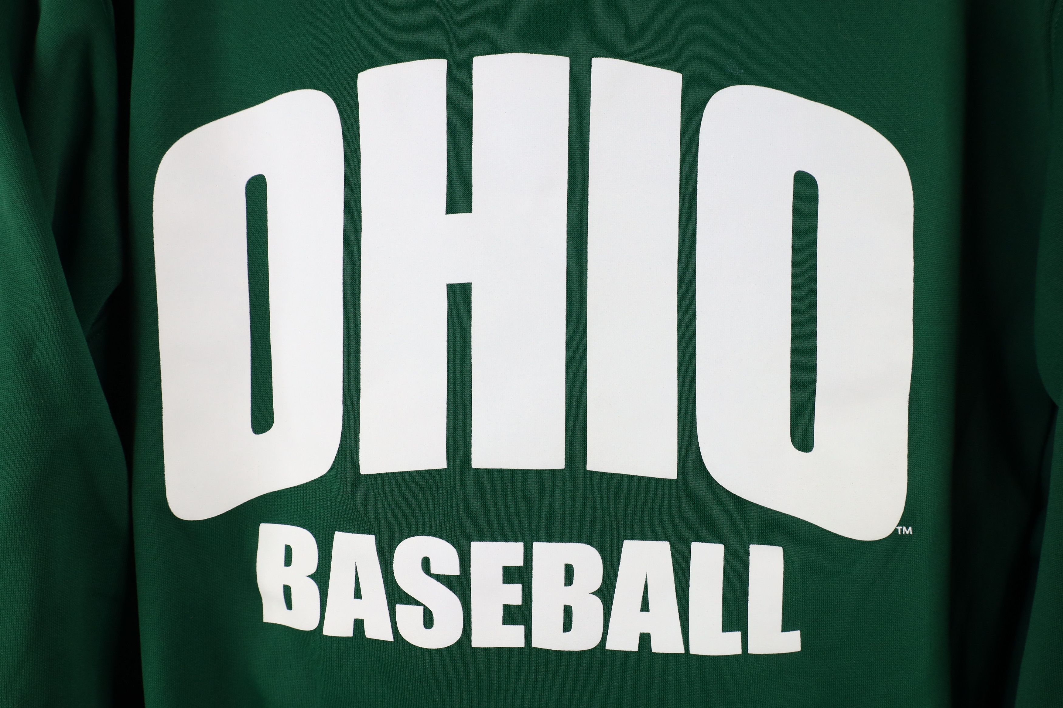 Adidas × Vintage Adidas Ohio University Baseball Hoodie Sweatshirt Green Size US S / EU 44-46 / 1 - 5 Thumbnail