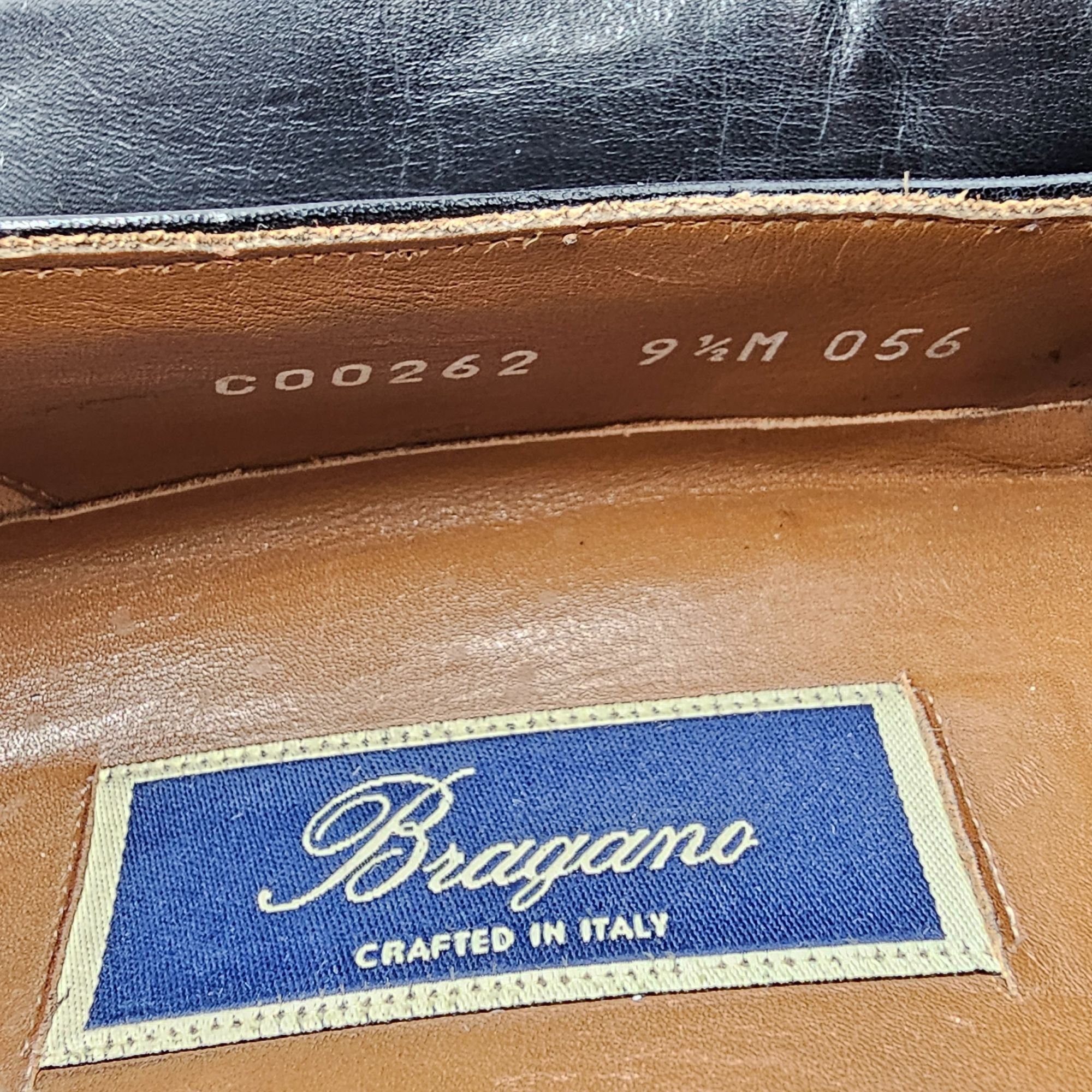 Bragano × Cole Haan Vintage Bragano Italy Dress Shoes Men's 9.5M Black Leather Size US 9.5 / EU 42-43 - 3 Thumbnail