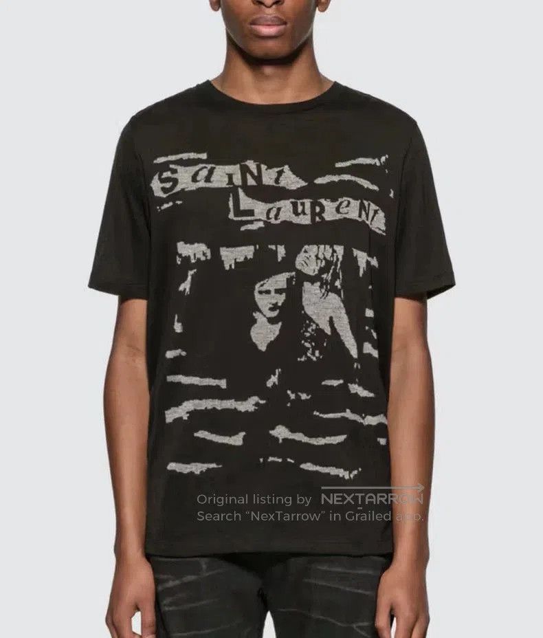 Saint Laurent Paris YSL Saint Laurent Black Portrait Casual T-Shirt. Size US S / EU 44-46 / 1 - 1 Thumbnail