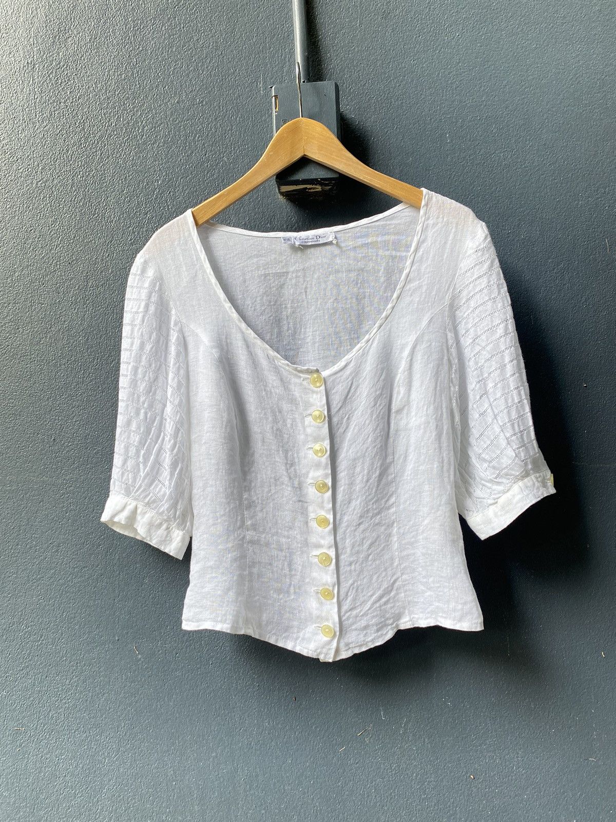 Dior Christian Dior white blouse Size XS / US 0-2 / IT 36-38 - 2 Thumbnail