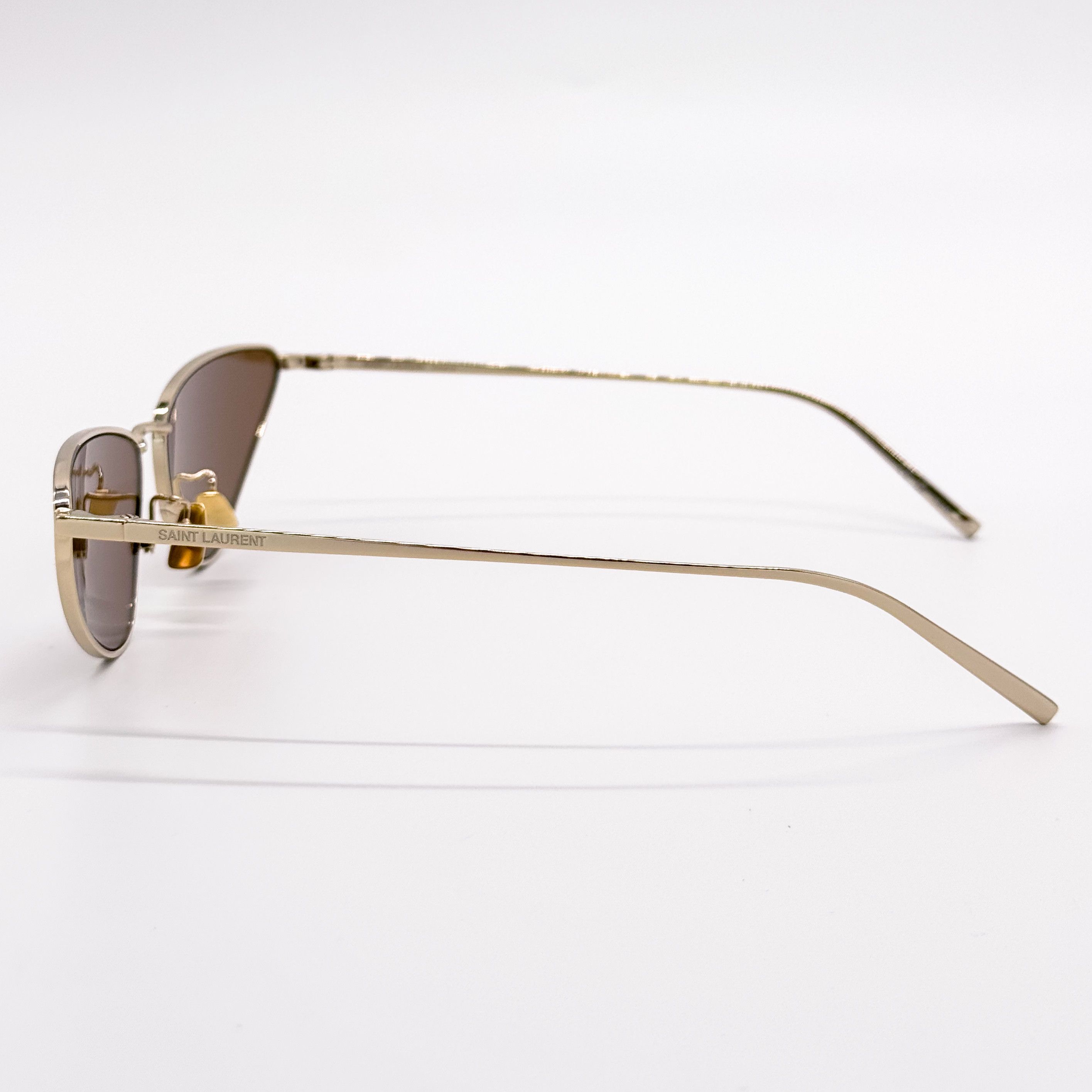 Yves Saint Laurent NEW SAINT LAURENT SL 487 003 WOMEN GOLD BROWN SUNGLASSES Size ONE SIZE - 8 Thumbnail