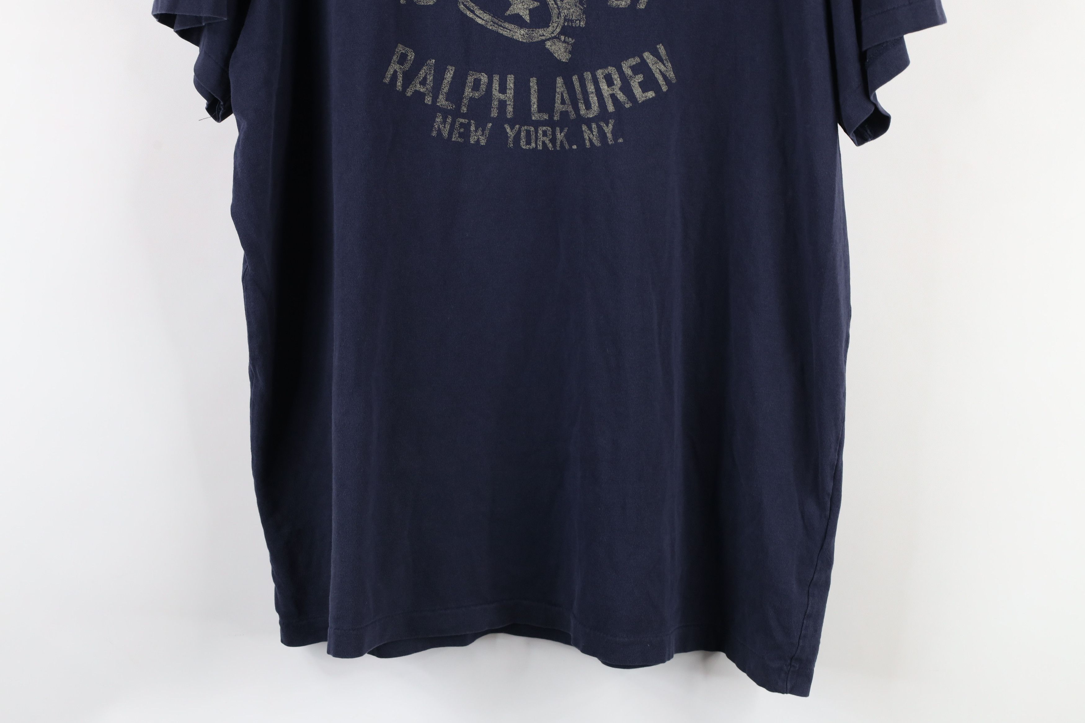 Ralph Lauren × Vintage Vintage Ralph Lauren Denim Supply Motorcycle Skull T-Shirt Size US L / EU 52-54 / 3 - 3 Thumbnail