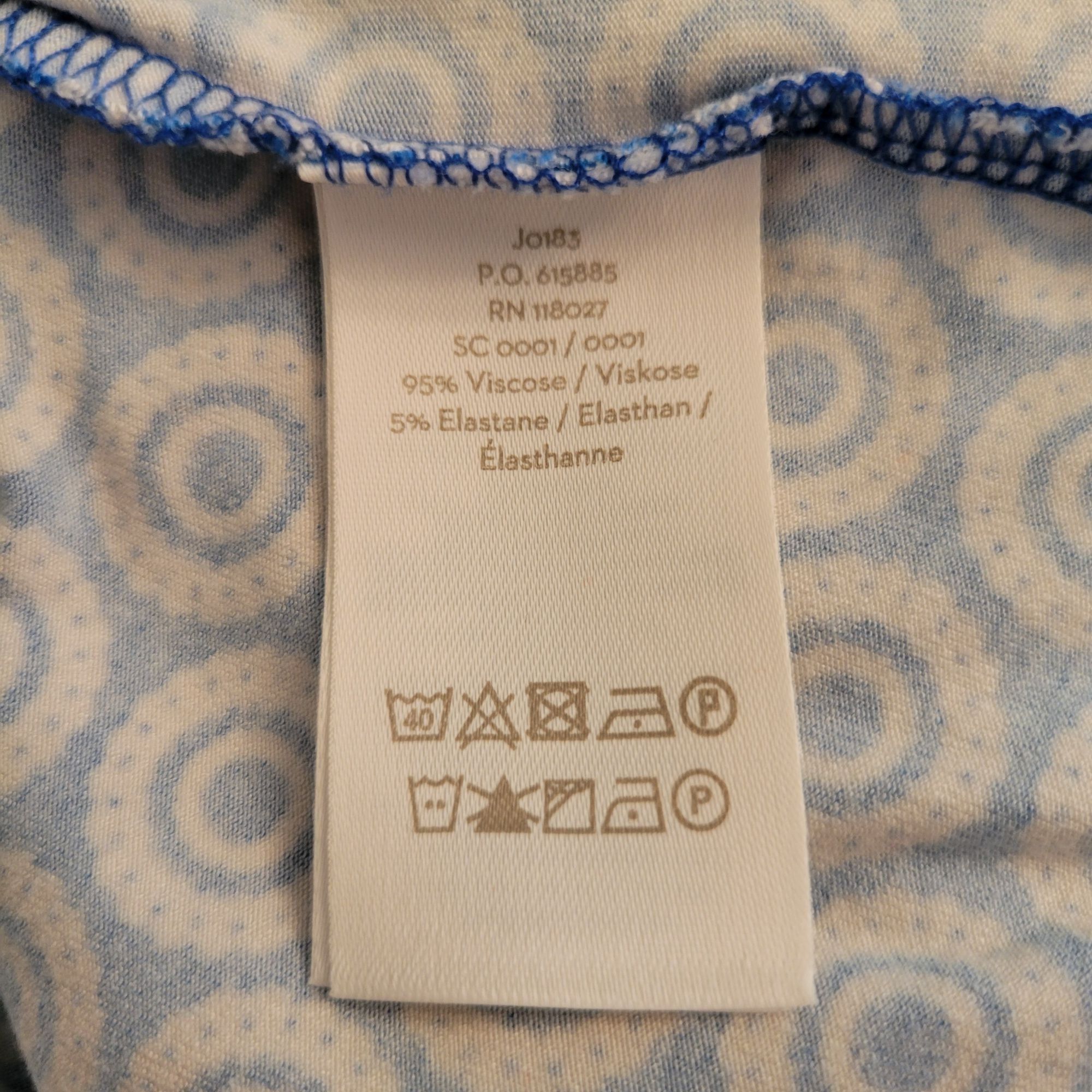 Boden Boden ANTONIA Blue White Geometric Print Wrap Dress Short Sl Size M / US 6-8 / IT 42-44 - 7 Thumbnail
