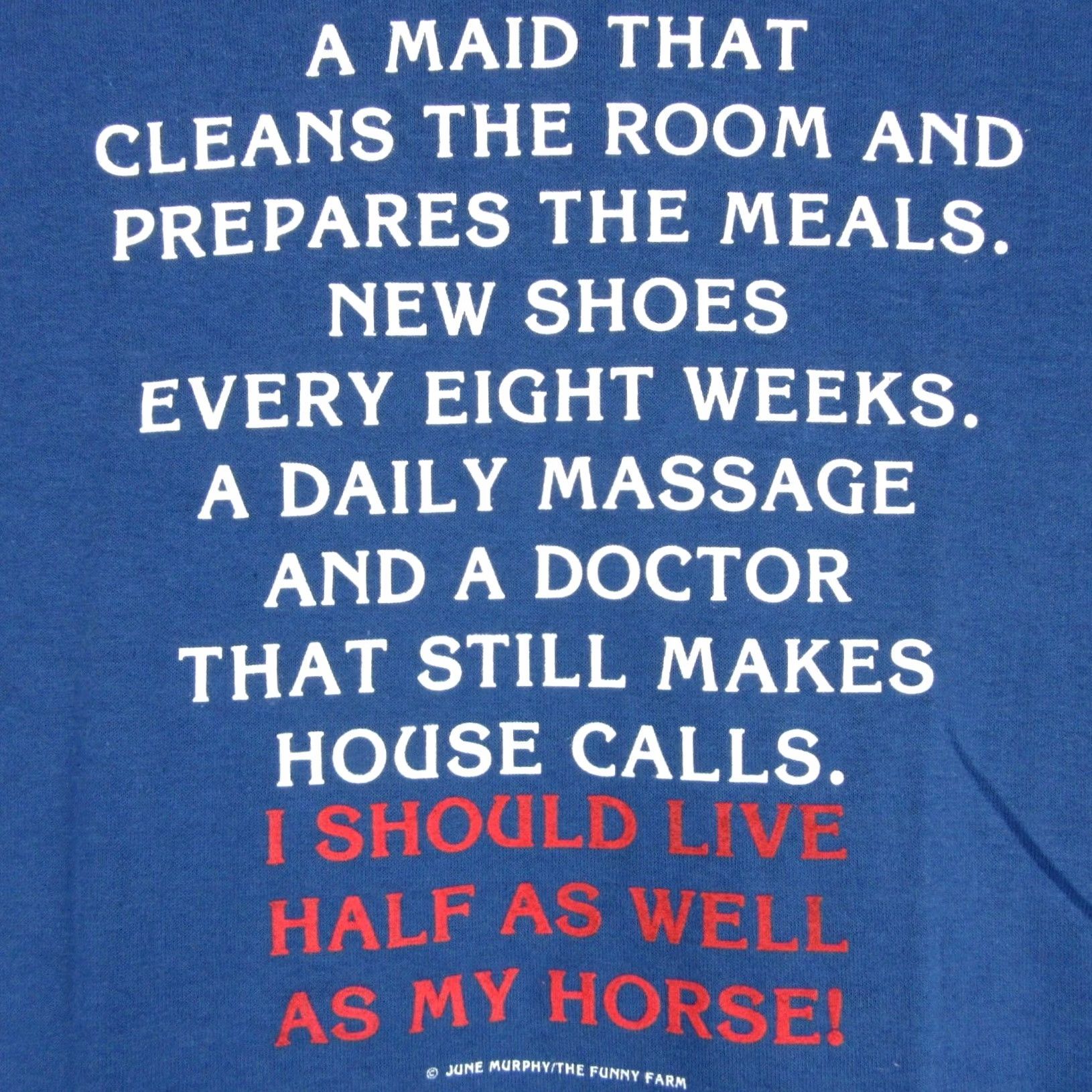 Olive NOS vintage I SHOULD LIVE HALF AS WELL AS MY HORSE PAPER THIN T-Shirt M/L Cowboy Men Size US M / EU 48-50 / 2 - 6 Thumbnail