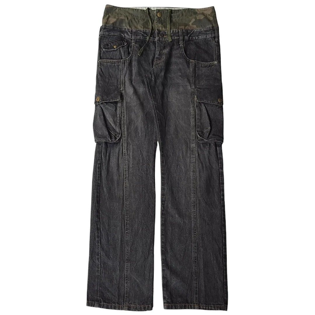 Hysteric Glamour × Japanese Brand Japanese double waist jeans beautiful design Size US 33 - 2 Thumbnail