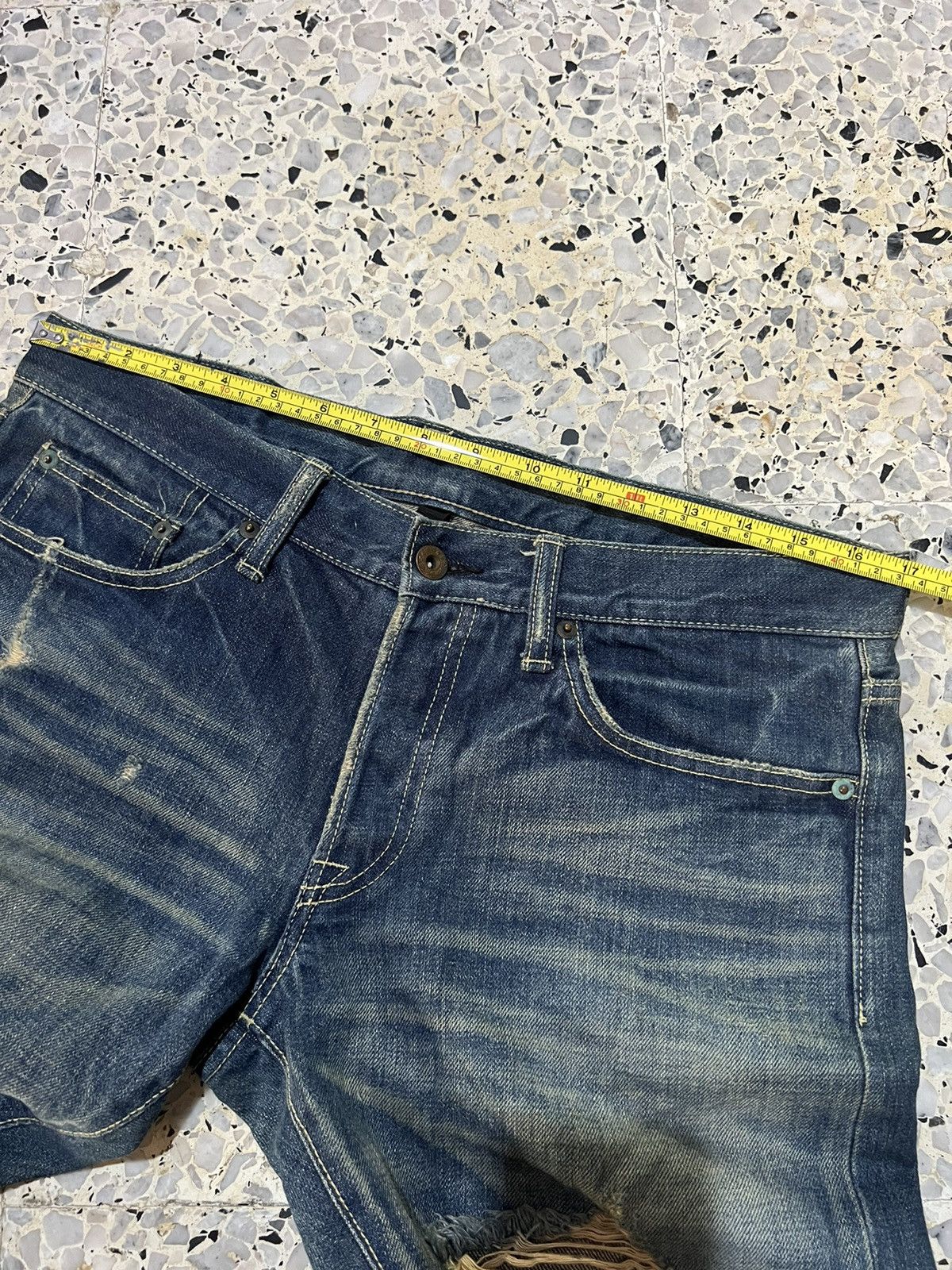 Japanese Brand GLAMB JAPANESE DISTRESSED DENIM JEANS Size US 34 / EU 50 - 15 Thumbnail