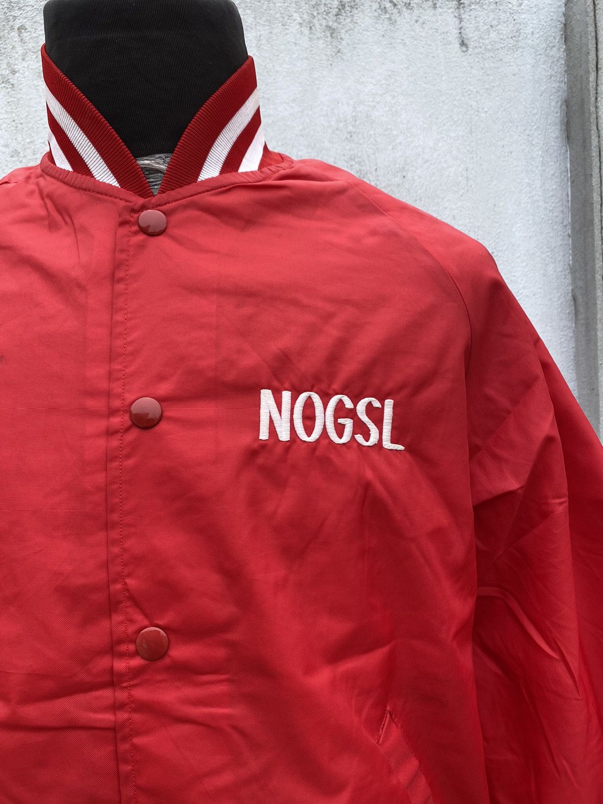 Designer × Vintage Vintage 80's Mentor Scccer Red Bomber Jacket Football USA M Size US XL / EU 56 / 4 - 5 Thumbnail