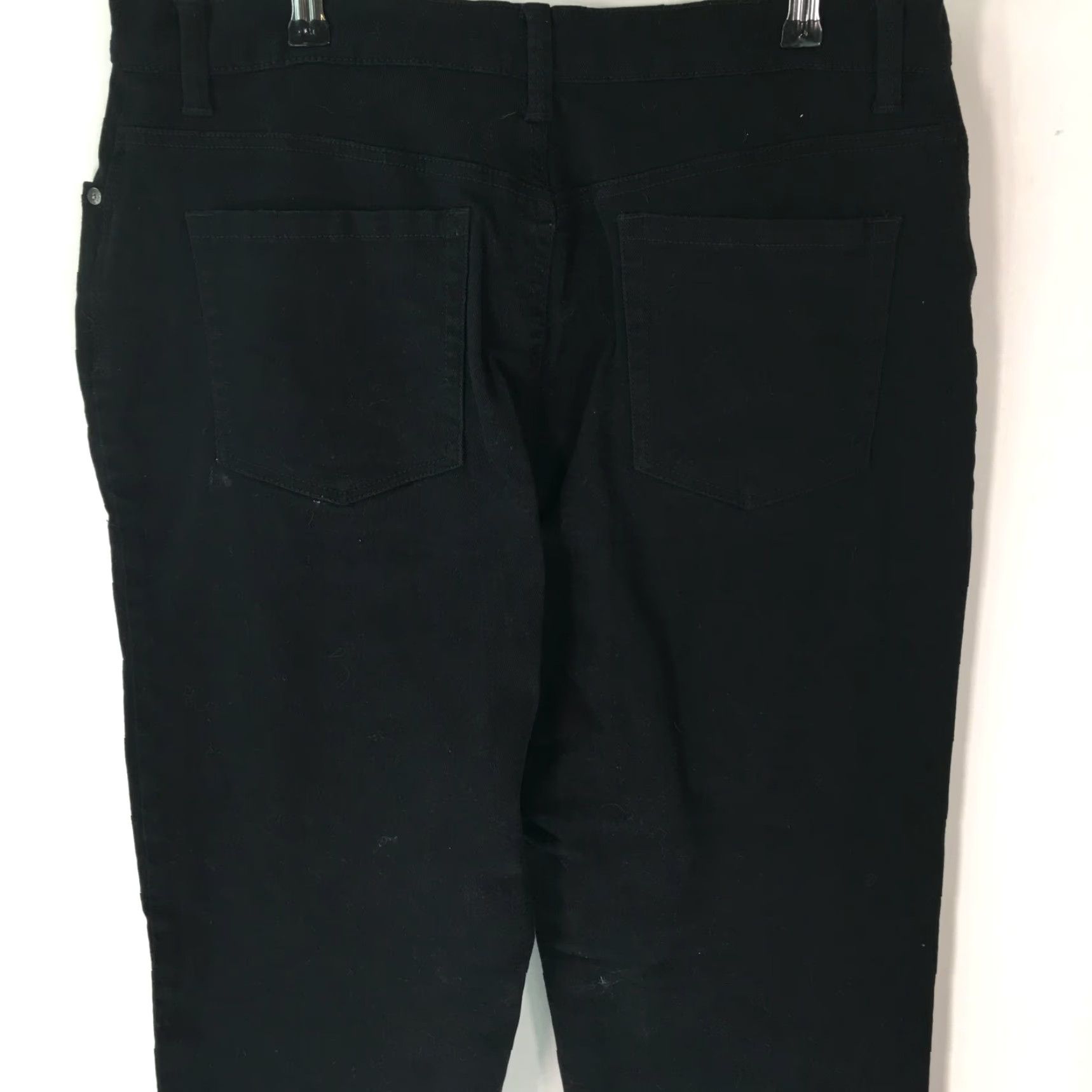 Gloria Vanderbilt Gloria Vanderbilt Amanda Womens Straight Black Denim Jeans 34" Waist 30" Inseam 14 Regular Pattern Solid Dark Wash Belts Loops Zipper Logo Size 36" / US 14 / IT 50 - 3 Thumbnail