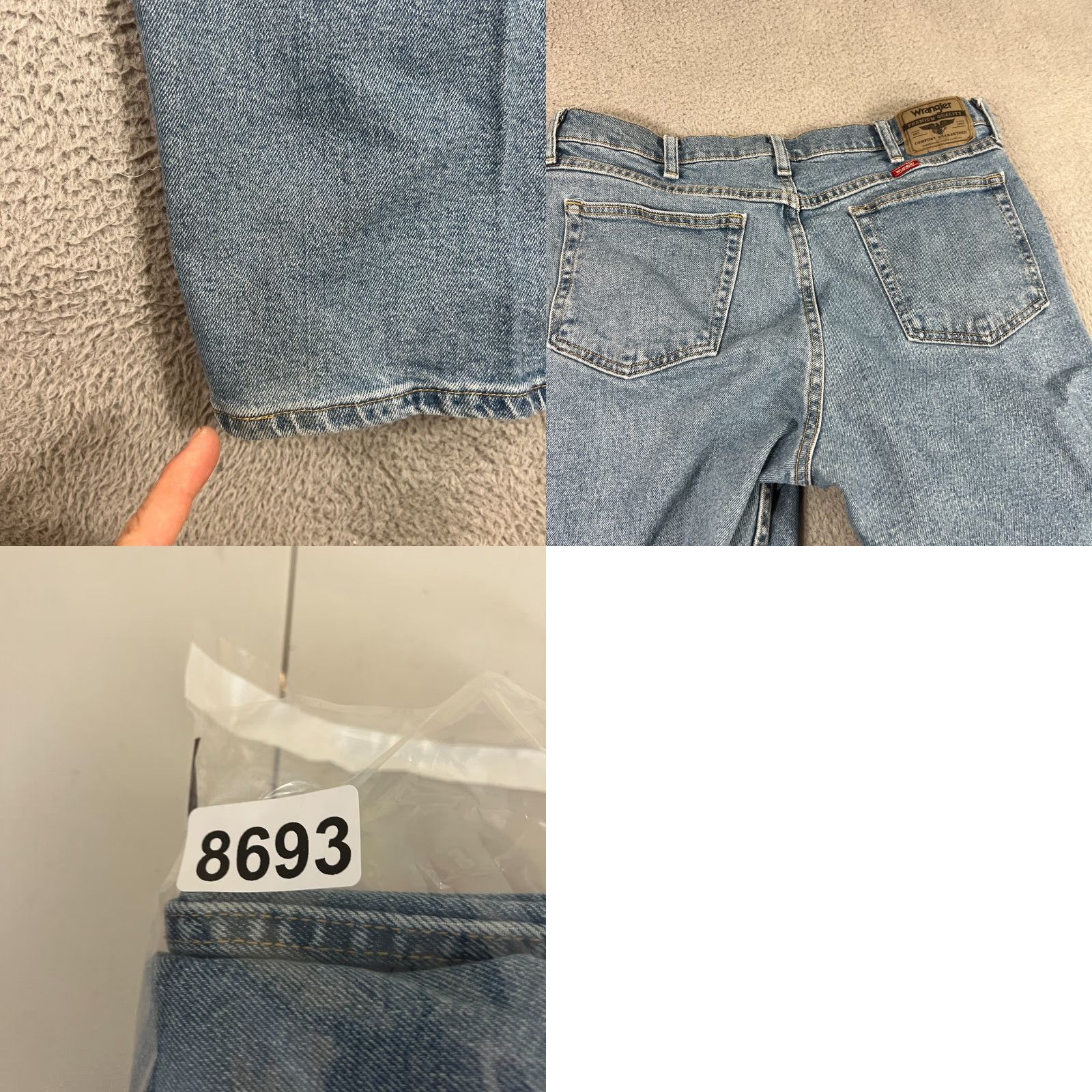 Wrangler VINTAGE Wrangler Jeans 34x32 Light Wash Y2K Western Jeans Men 5-Pocket Denim Cotton Blue Straight Regular Size 34 Inseam 32 Size US 34 / EU 50 - 8 Thumbnail
