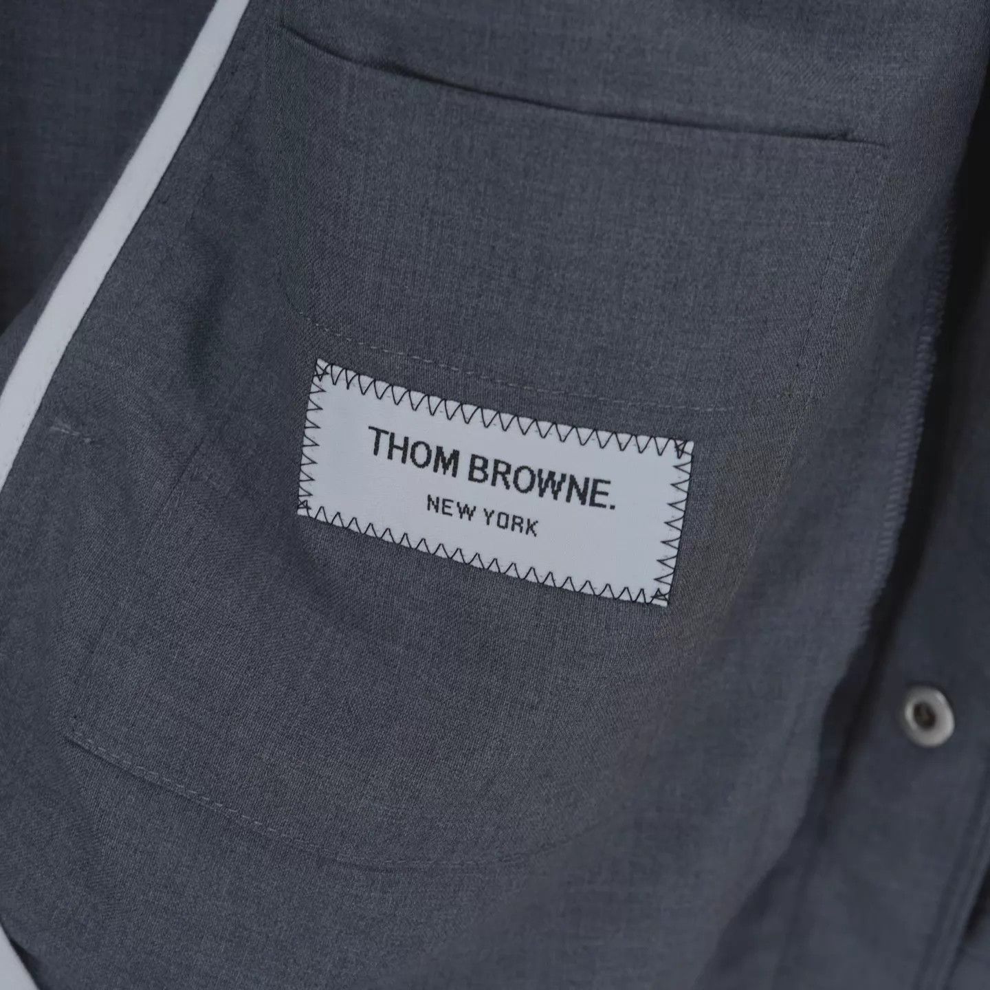 Thom Browne Thom Browne 4-Bar Gray Shirt Jacket 0 Mint Size US XS / EU 42 / 0 - 6 Thumbnail