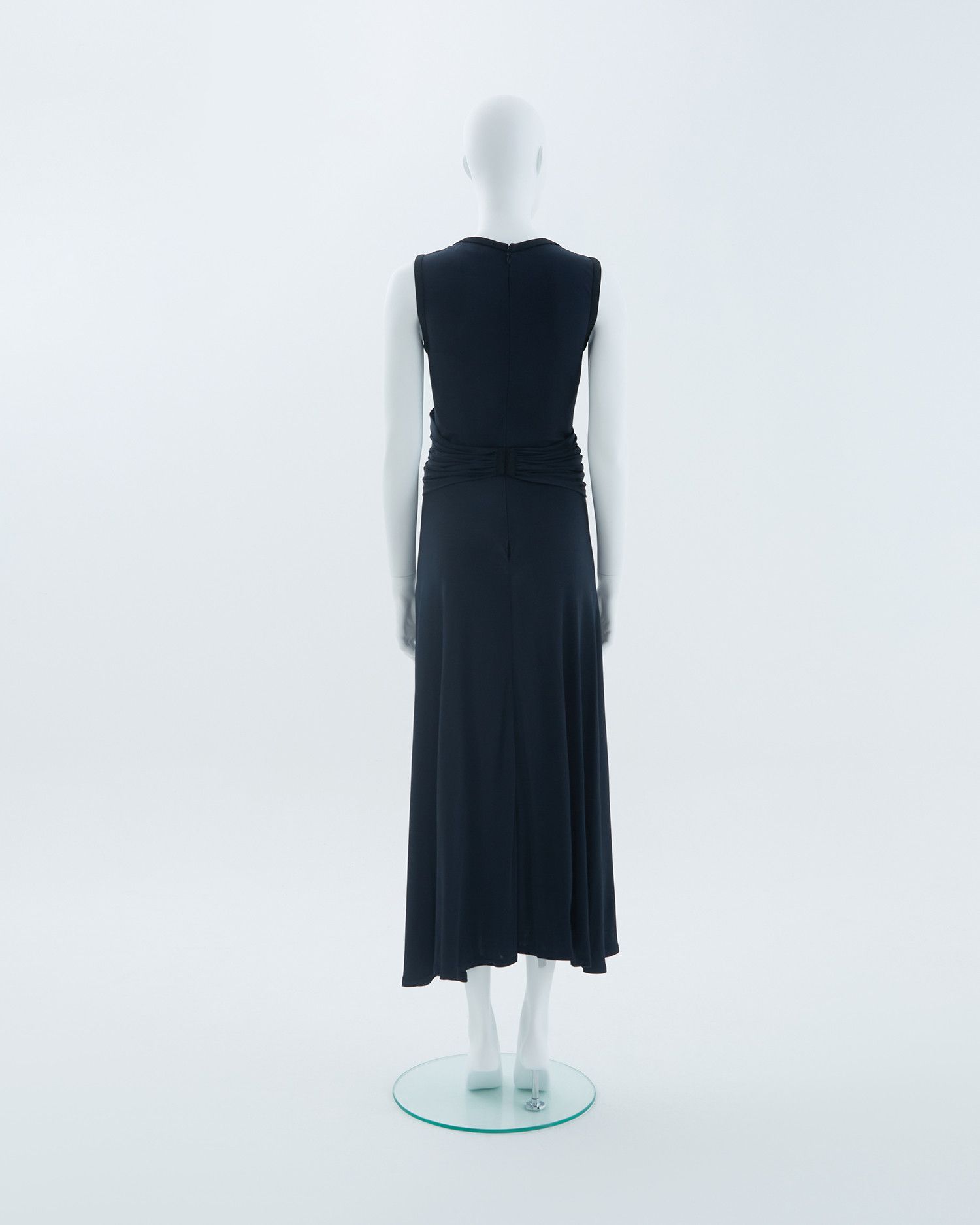 Versace S/S 1993 Blue and black gown jersey dress Size M / US 6-8 / IT 42-44 - 5 Thumbnail
