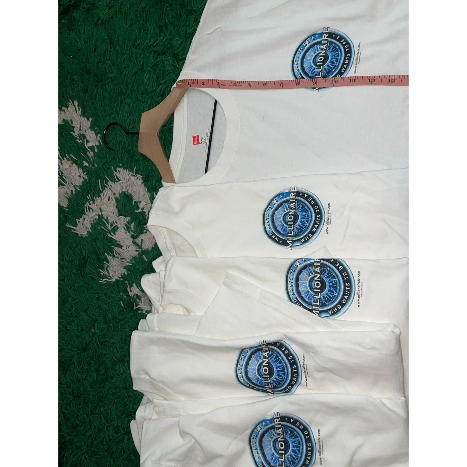 Hanes Who Wants To Be A Millionaire Shirt TV Promo White Tee XL Size US XL / EU 56 / 4 - 8 Thumbnail