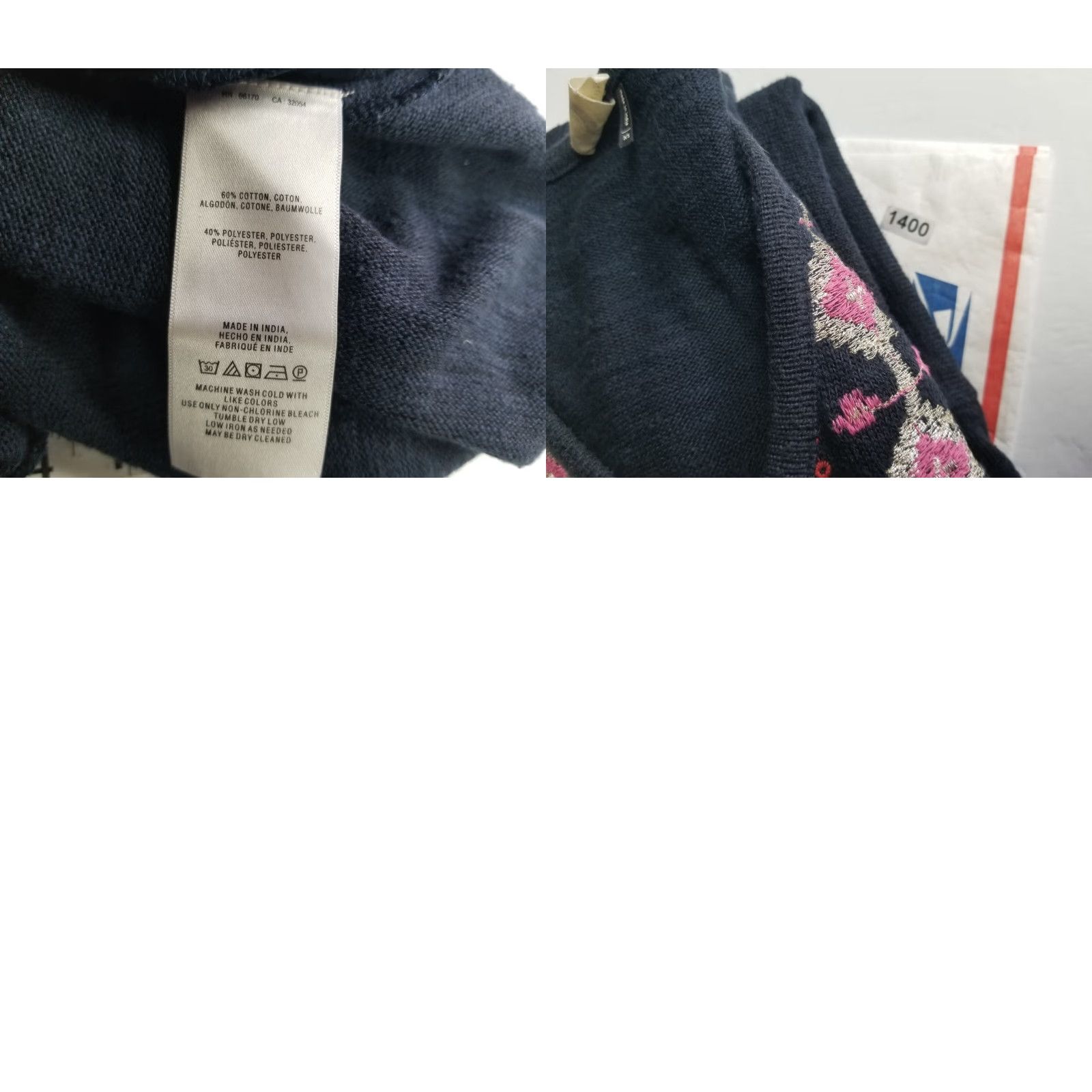 Anthropologie Anthropologie Tunic Dress XS 3/4 Sleeve Embroidered Hi-Low Cotton Poly Blue Women Size XS / US 0-2 / IT 36-38 - 8 Thumbnail