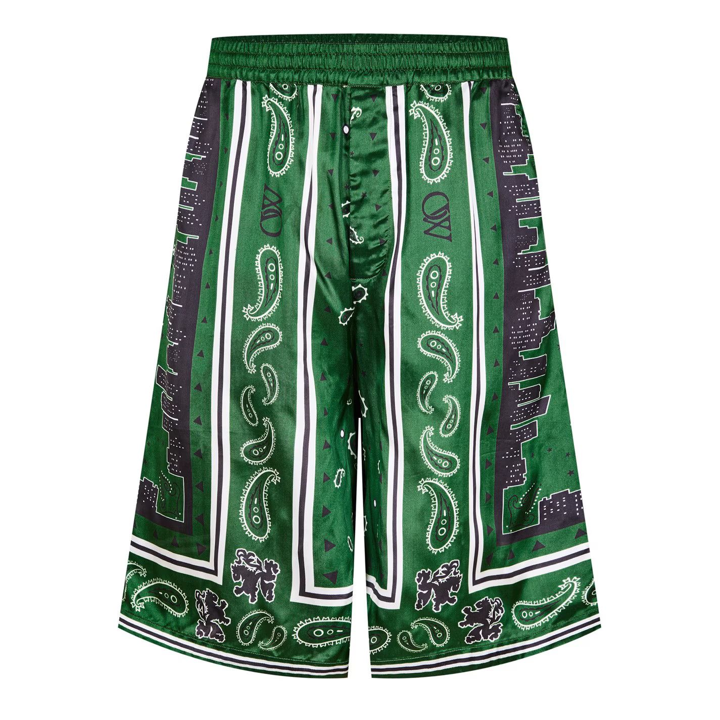 Off-White o1g2r1mq0326 Bandana Relaxed Fit Chino Shorts in Multicolor Size US 28 / EU 44 - 1 Thumbnail
