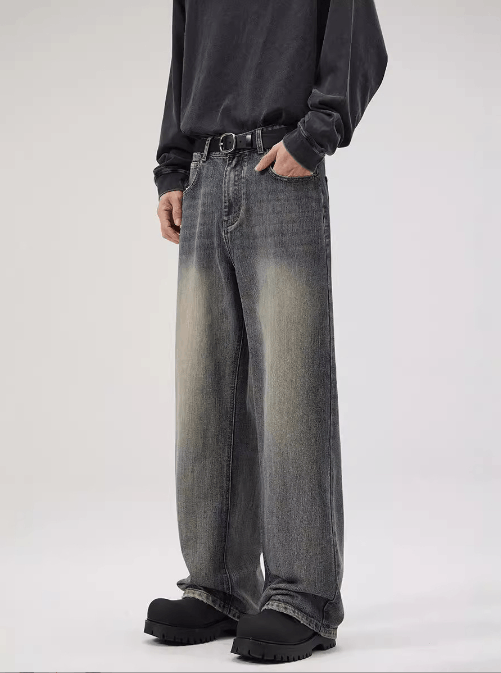 Japanese Brand × Jean Men's distressed straight baggy casual loose jeans Size US 32 / EU 48 - 4 Thumbnail