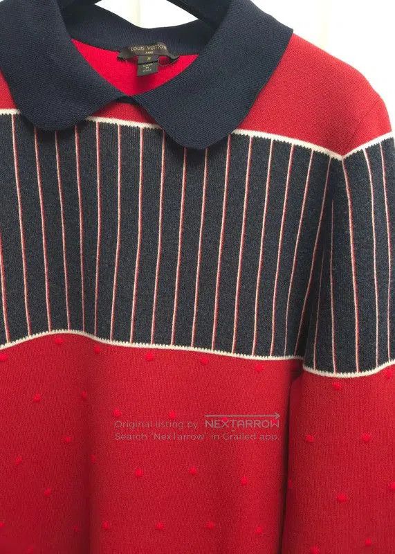 Louis Vuitton Louis Vuitton Red Wool Polka Dot Dress . Size S / US 4 / IT 40 - 6 Thumbnail