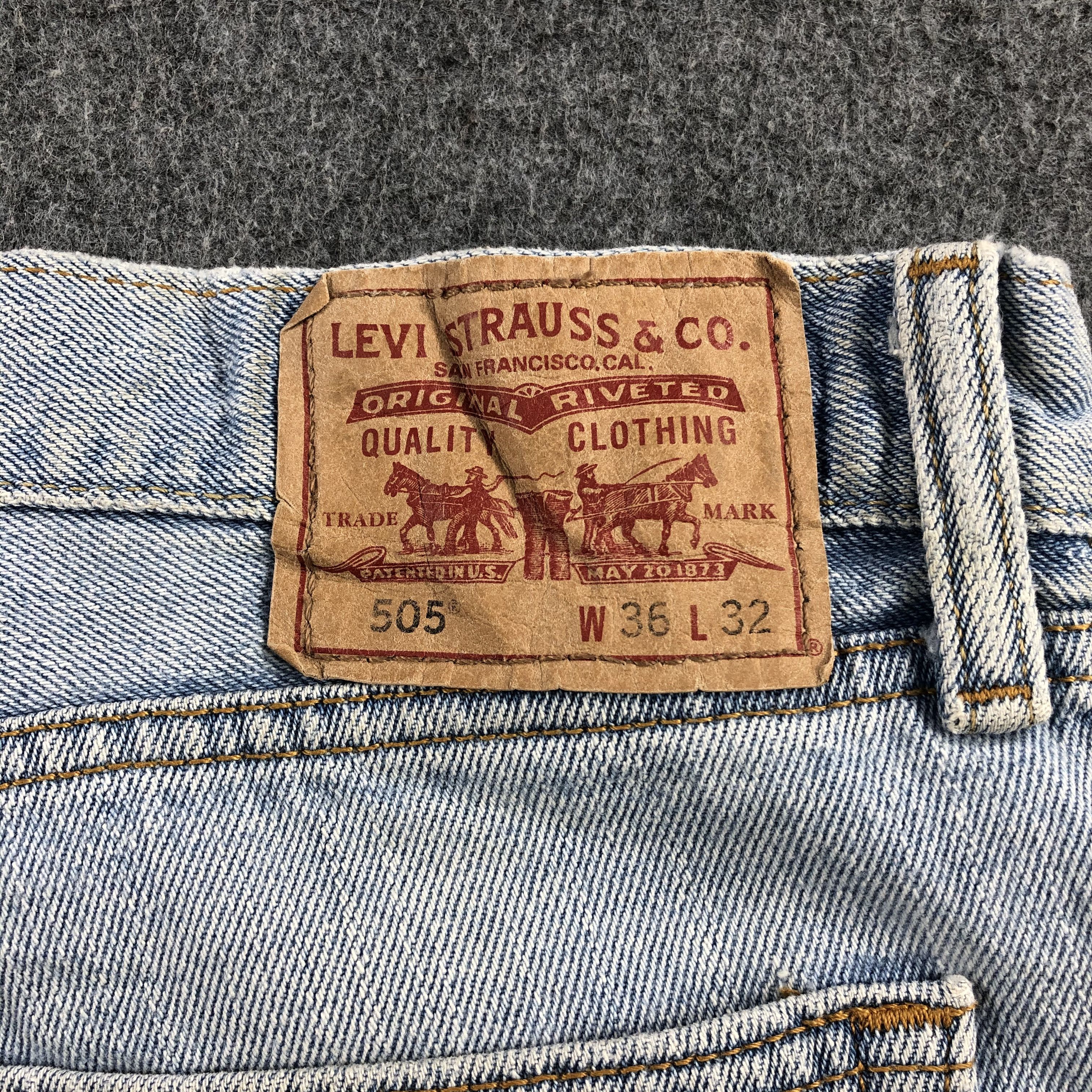 Levi's Vintage Light Wash Levis 505 Jeans-J2125 Size US 38 / EU 54 - 5 Thumbnail