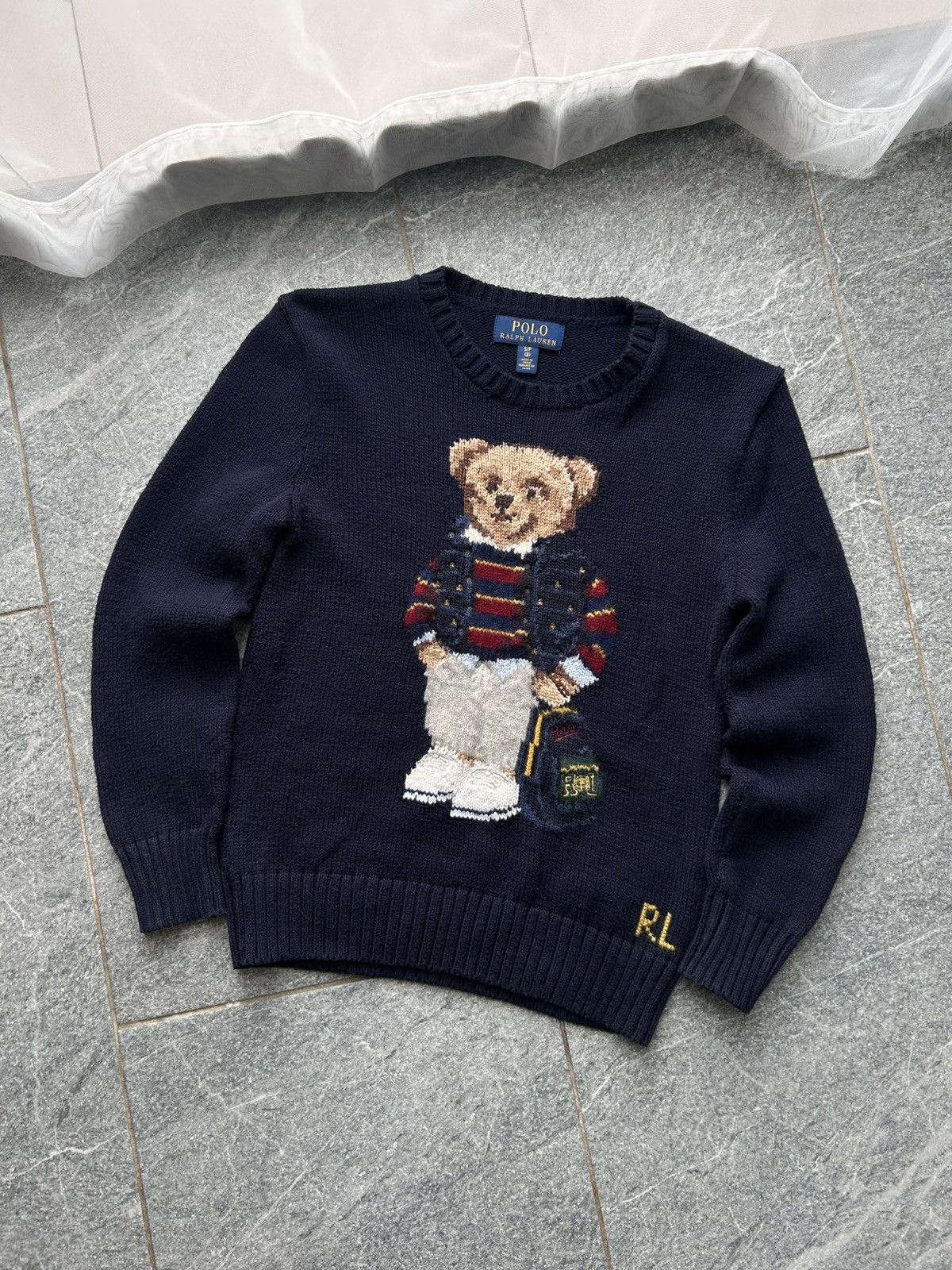 Polo Ralph Lauren Vintage sweater knit PRL polo bear Ralph Lauren kids Size US XXS / EU 40 - 1 Thumbnail