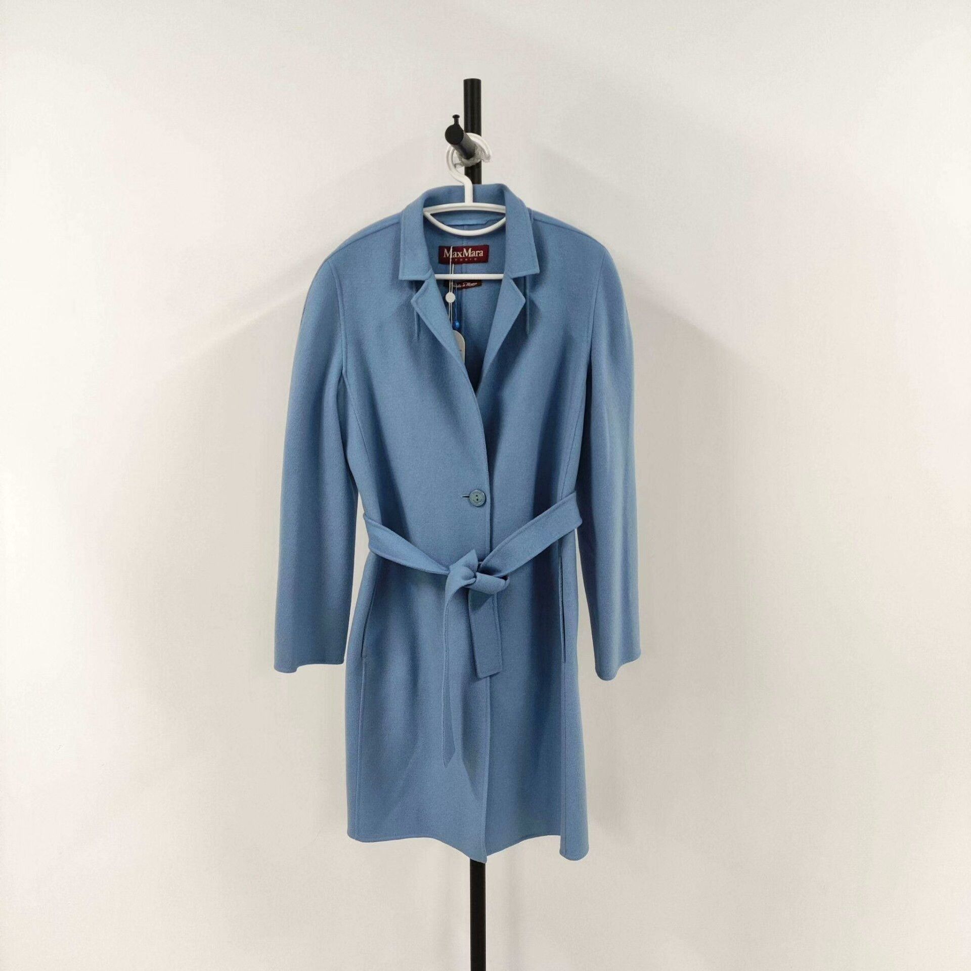 Max Mara MaxMara Blue Wool Coat Size 42 Size US L / EU 52-54 / 3 - 1 Thumbnail
