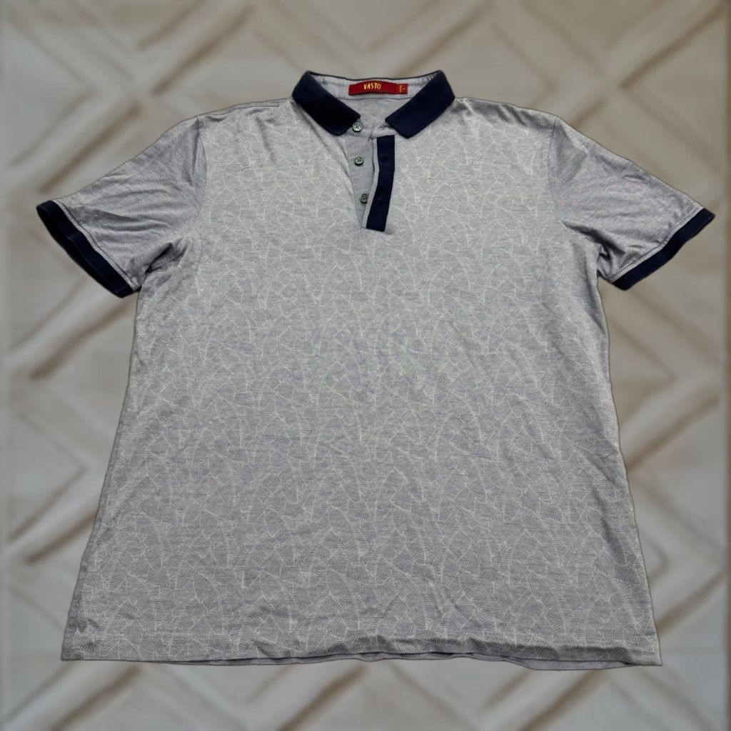 Vintage VASTO Performance Polo Shirt Mens Large Blue Short Sleeve Activewear Casual Golf Tennis Size US L / EU 52-54 / 3 - 1 Thumbnail