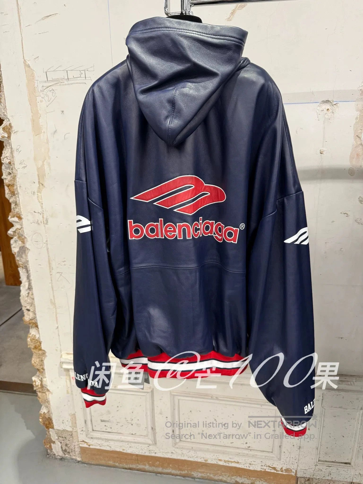Balenciaga Balenciaga 26 Football Series Hooded Lambskin Jacket. Size US M / EU 48-50 / 2 - 4 Thumbnail