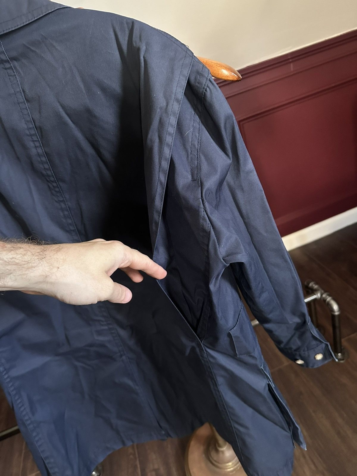 Gant Vintage navy blue fishermans rain jacket duster cargo Size US L / EU 52-54 / 3 - 9 Thumbnail