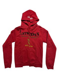 VETEMENTS X CHAMPION Antwerpen black and red cotton hoodie – Loop Generation