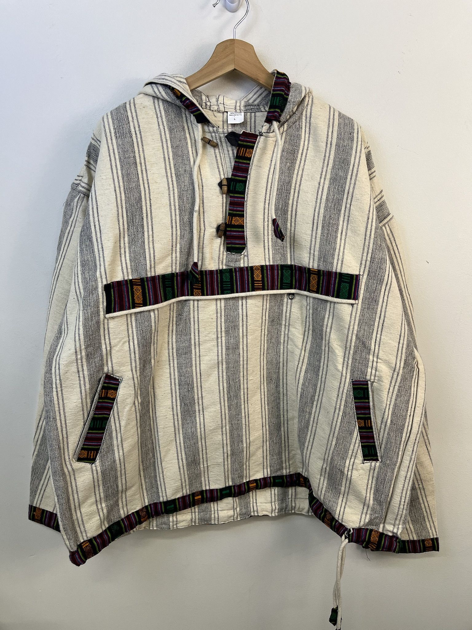 Other Vintage Nepalese Oversized Hand Made Hooded Light Anorak Jacket Size L Size US L / EU 52-54 / 3 - 1 Thumbnail