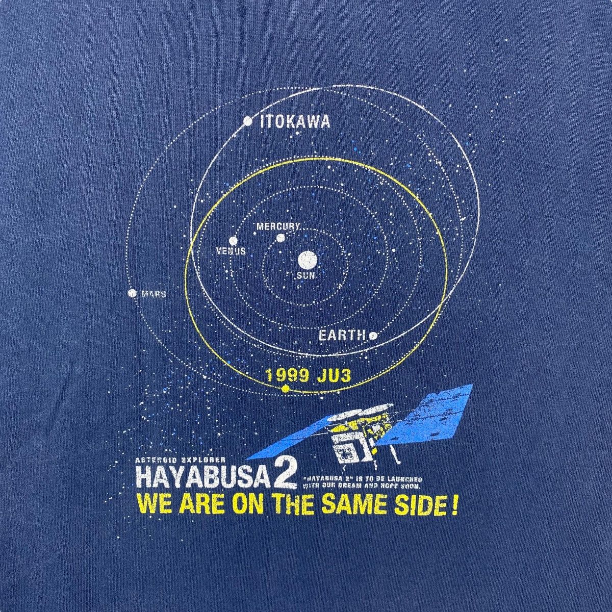 Japanese Brand Vintage HAYABUSA 2 Asteroid Explorer Graphic Faded Tee Shirt Size US M / EU 48-50 / 2 - 2 Thumbnail