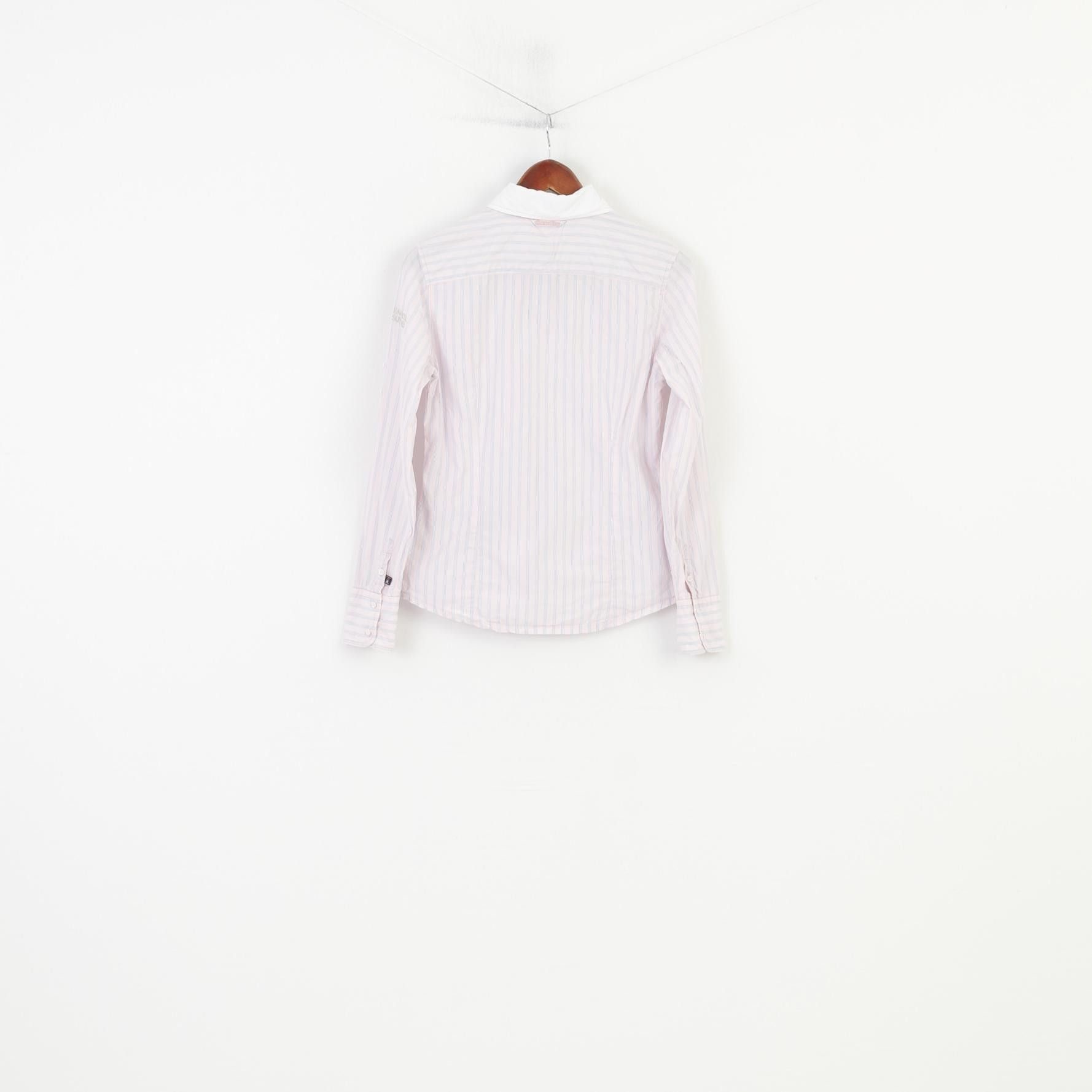 Vintage Gaastra Women M Casual Shirt Pink Cotton Striped 10849 Size M / US 6-8 / IT 42-44 - 9 Thumbnail