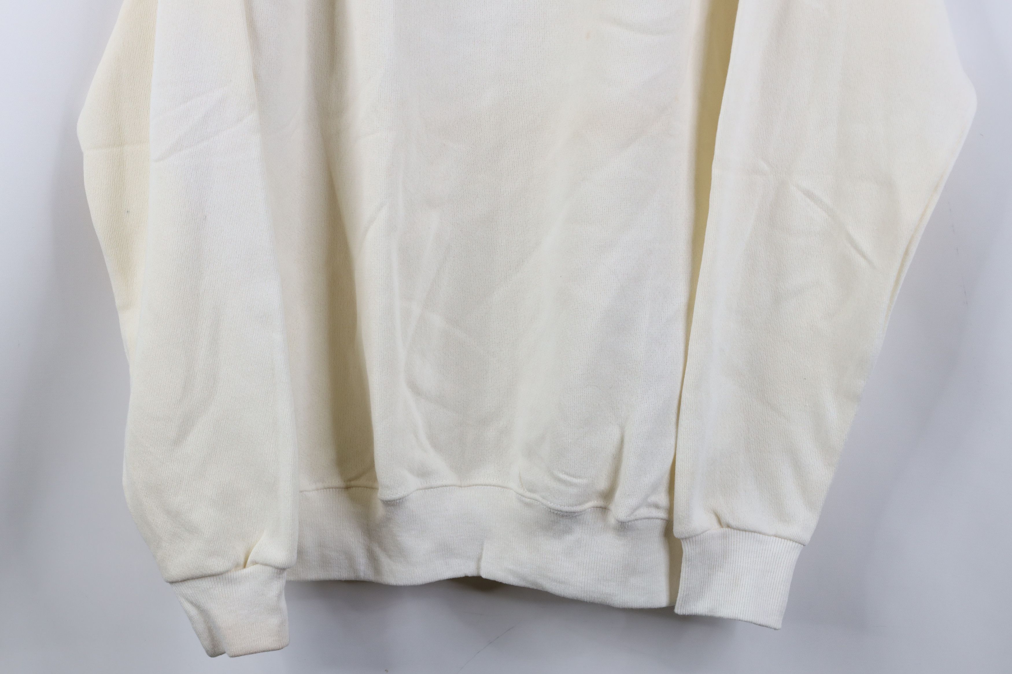 Hanes Vintage 80s Hanes Blank Raglan Crewneck Sweatshirt Cream USA Size M / US 6-8 / IT 42-44 - 3 Thumbnail