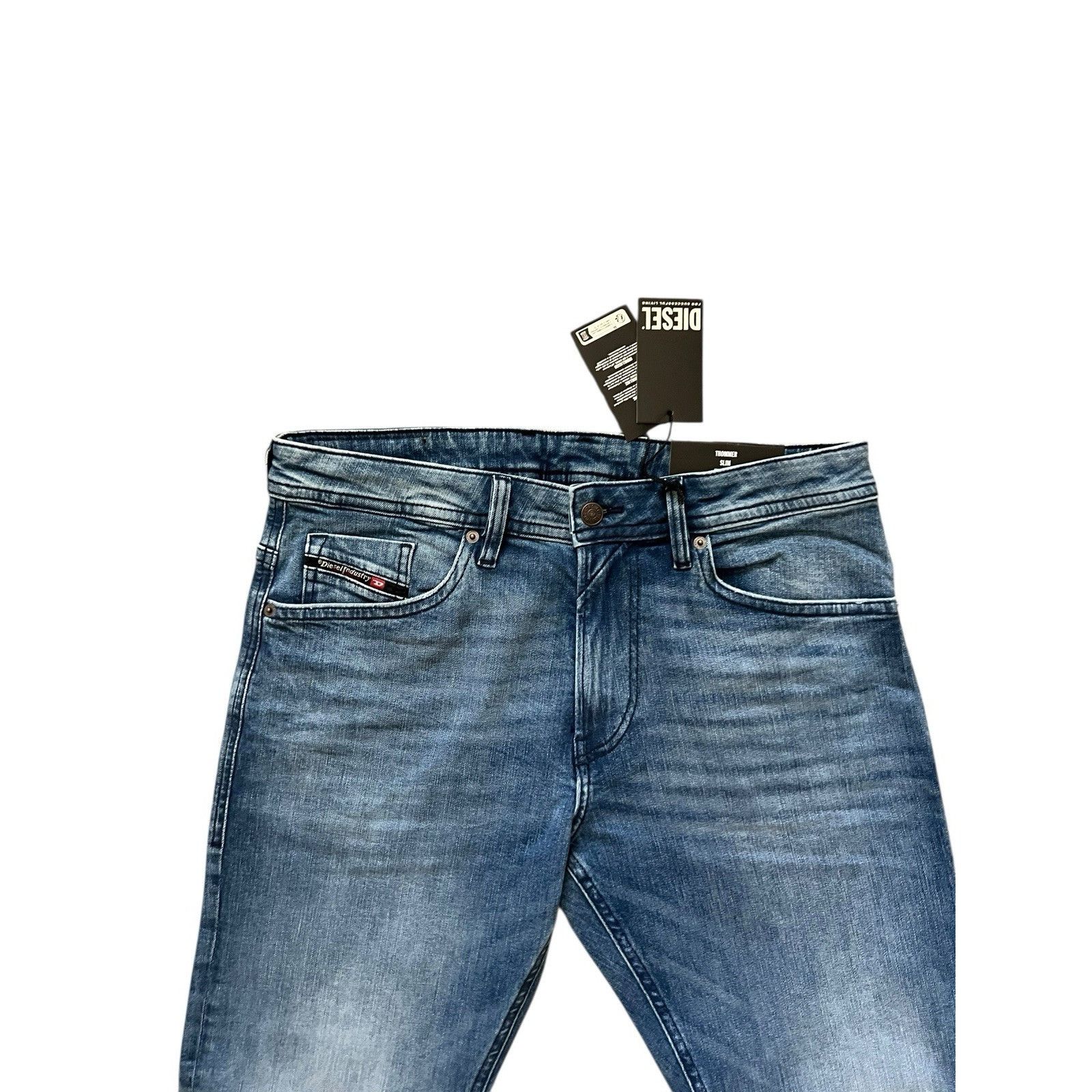 Diesel Diesel Mens Thommer Slim Fit Jeans RB066 Blue Size 36/32 Size US 36 / EU 52 - 2 Thumbnail