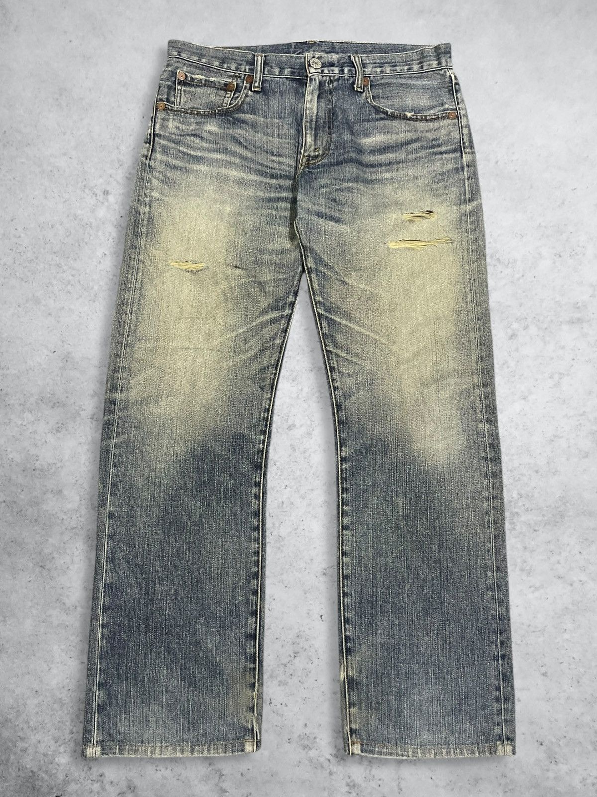 Levi's Vintage Y2K Levi’s 505 Sandwash Distressed Baggy Jeans #3072 Size US 33 - 1 Thumbnail
