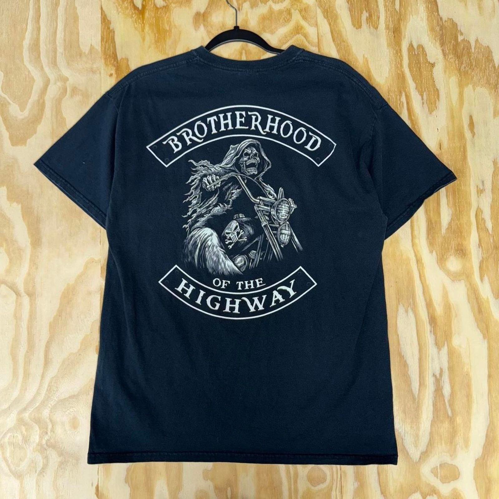 Vintage Vintage y2k brotherhood of the highway motorcycle t-shirt Size US L / EU 52-54 / 3 - 1 Thumbnail