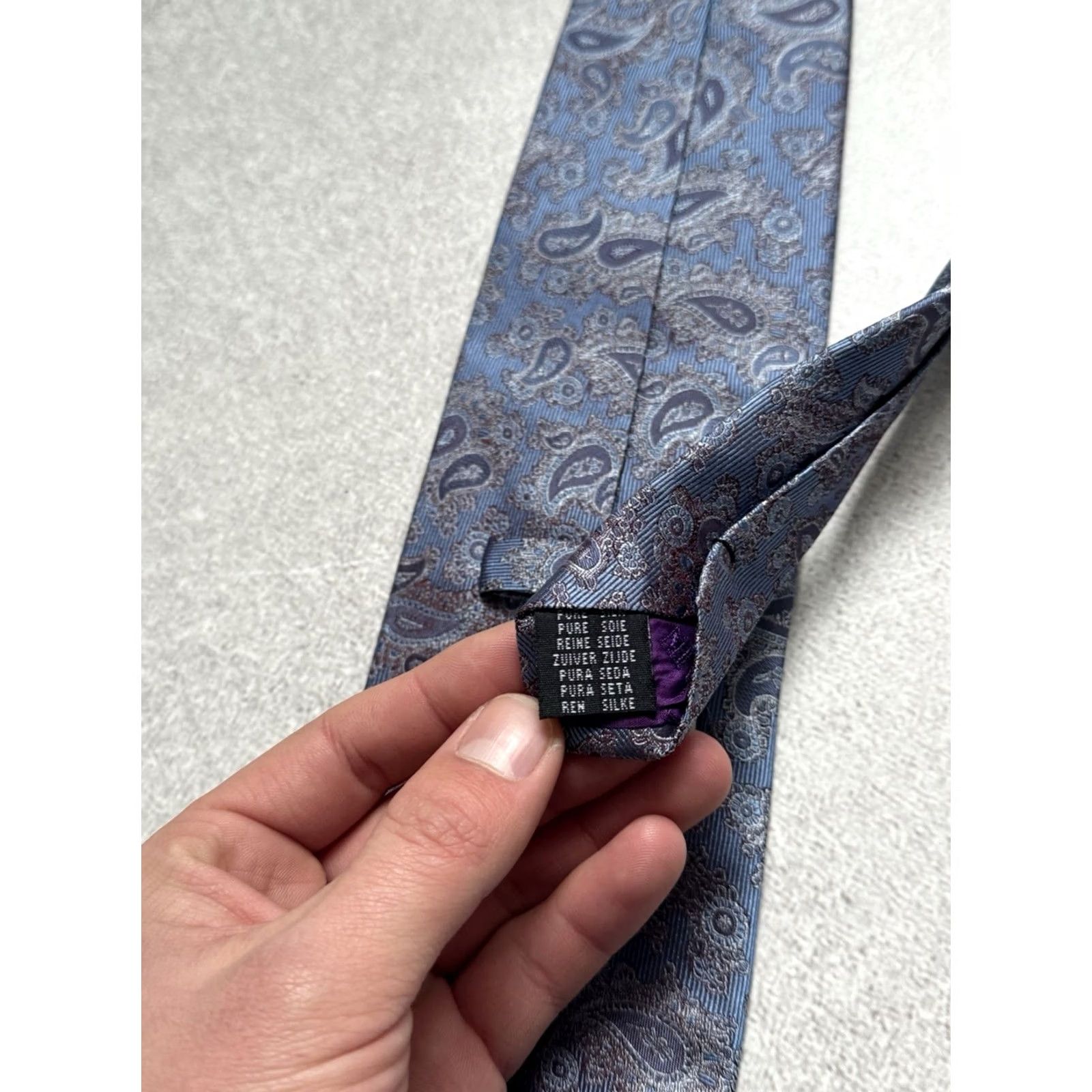Balmain Balmain Paris Blue Cravat Tie 100% Sill Men Size ONE SIZE - 5 Thumbnail