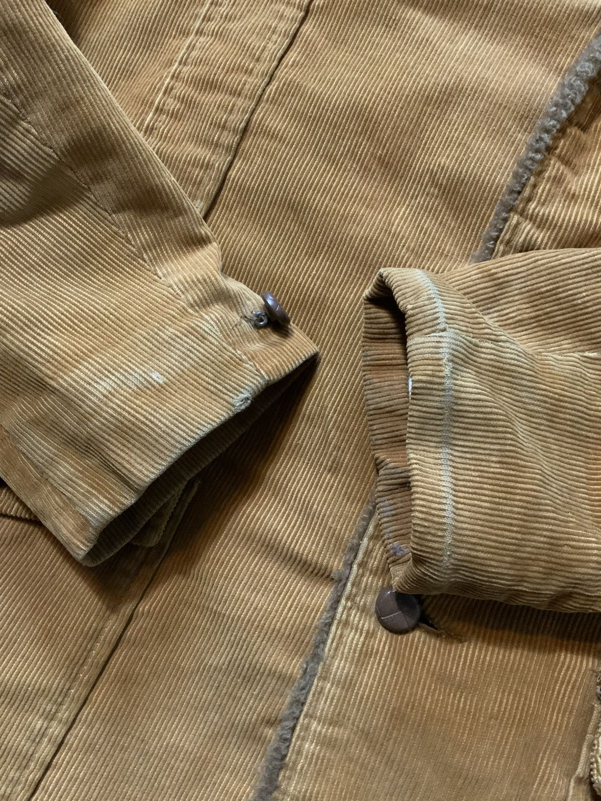 Vintage Vintage 70s Sherpa Line Corduroy Western Leather Button Coat Size US M / EU 48-50 / 2 - 9 Thumbnail