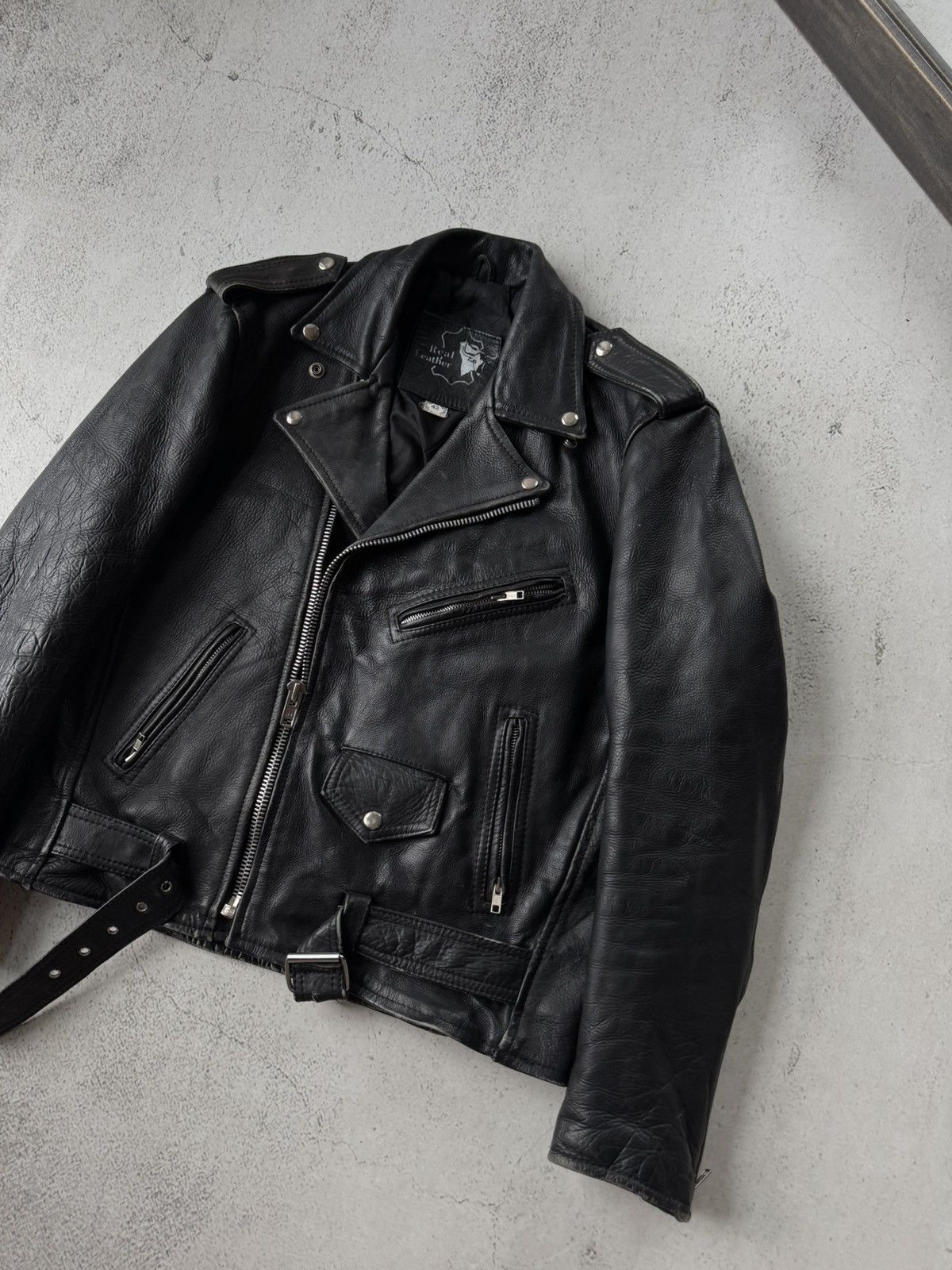 Genuine Leather Real Leather 42 Italy Black Jacket Size US M / EU 48-50 / 2 - 4 Thumbnail