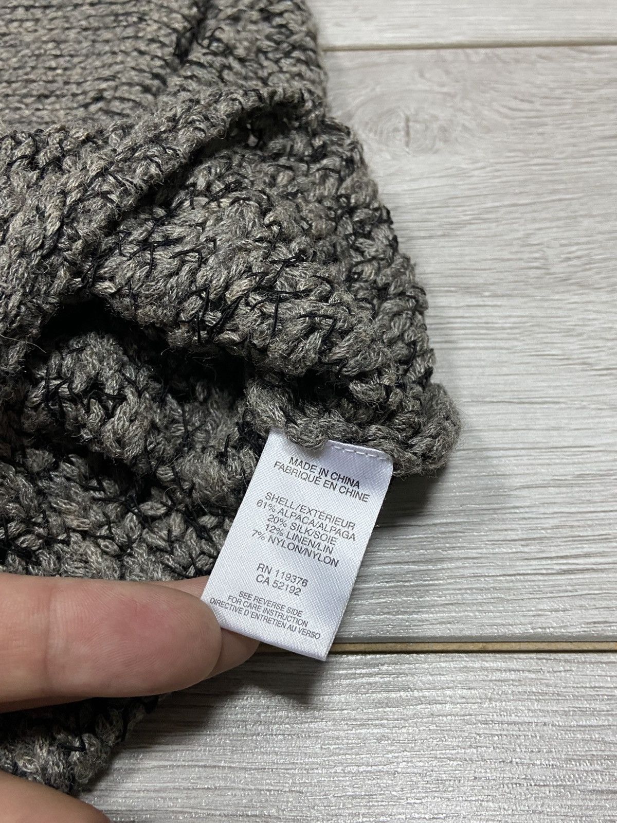 Helmut Lang × Vintage Helmut Lang alpaca silk vintage heavy knit sweater v neck Size S / US 4 / IT 40 - 8 Thumbnail