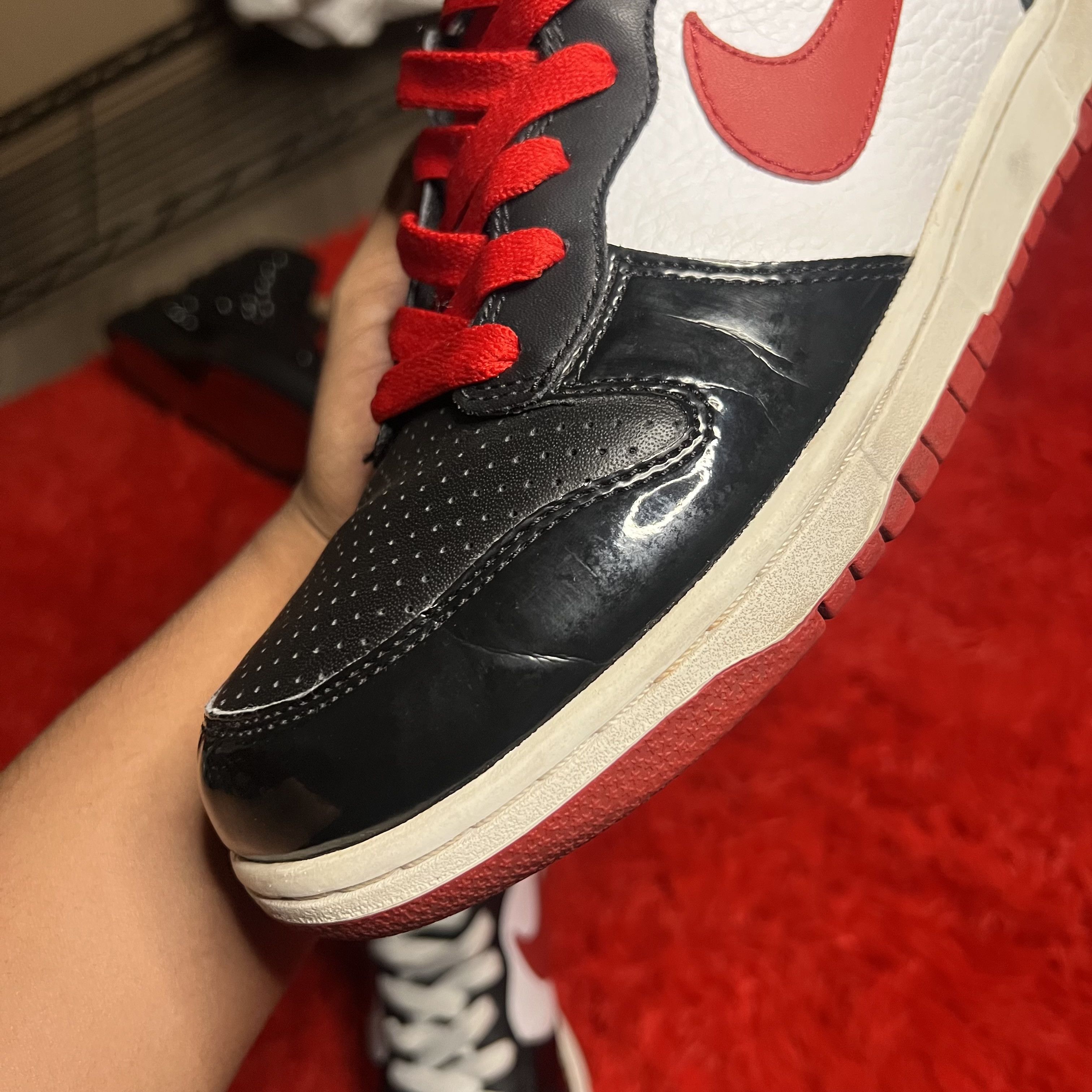 Nike Nike Dunk High Black White Red (2008) Size US 10 / EU 43 - 8 Thumbnail