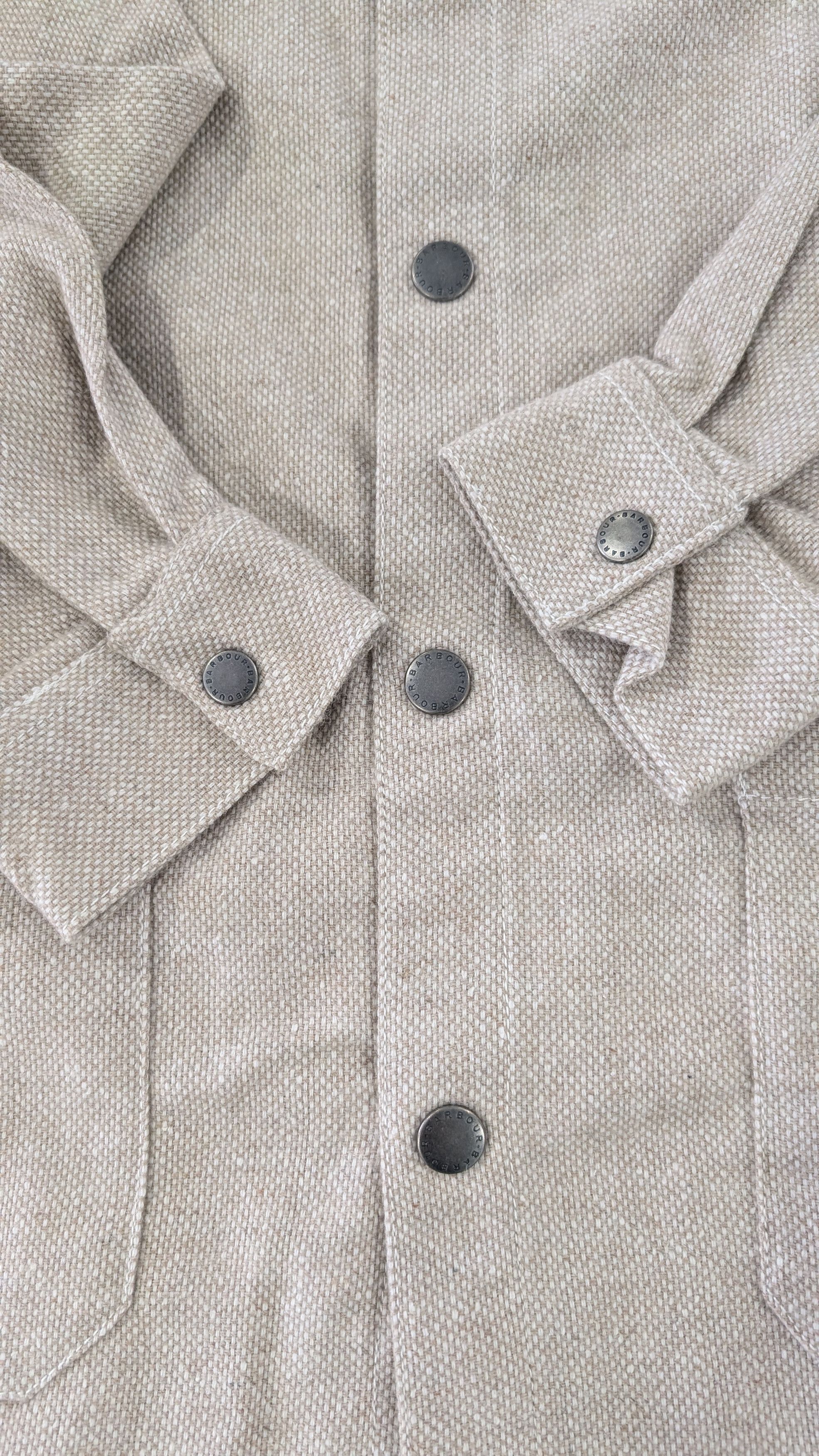 Barbour Barbour Waterhill Tailored Overshirt Stone Marl Wool Blend Size US M / EU 48-50 / 2 - 4 Thumbnail