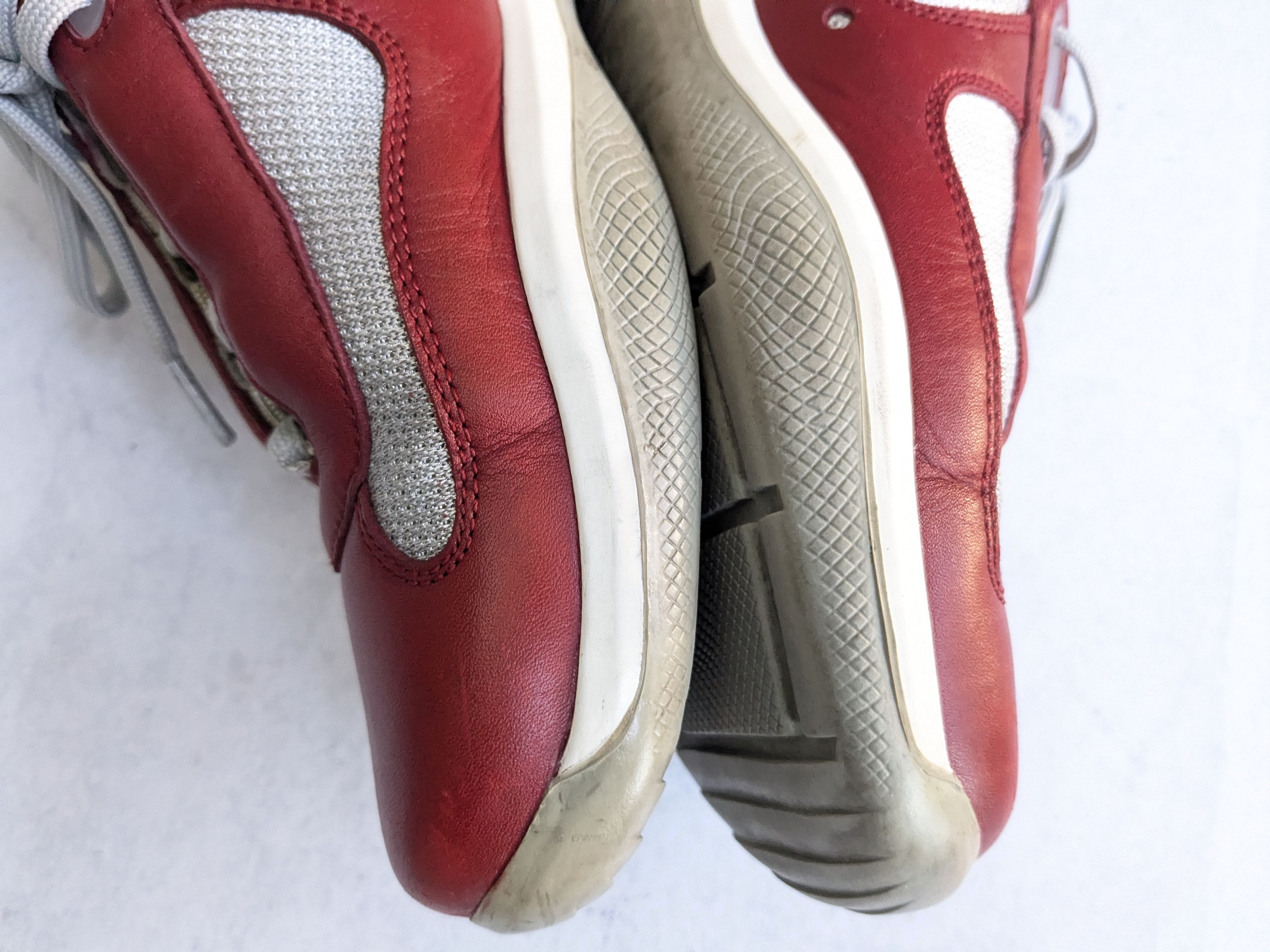 Prada Prada America's Cup Sneakers Red 9 Low Tops Leather Size US 9 / EU 42 - 12 Thumbnail