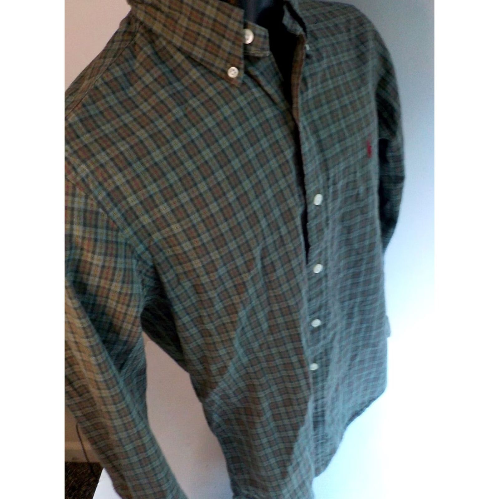 Ralph Lauren VINTAGE Ralph Lauren Button-Down Shirt LS Small 100% Cotton Plaid Green Red Black Yellow Mens Mens Size US S / EU 44-46 / 1 - 3 Thumbnail