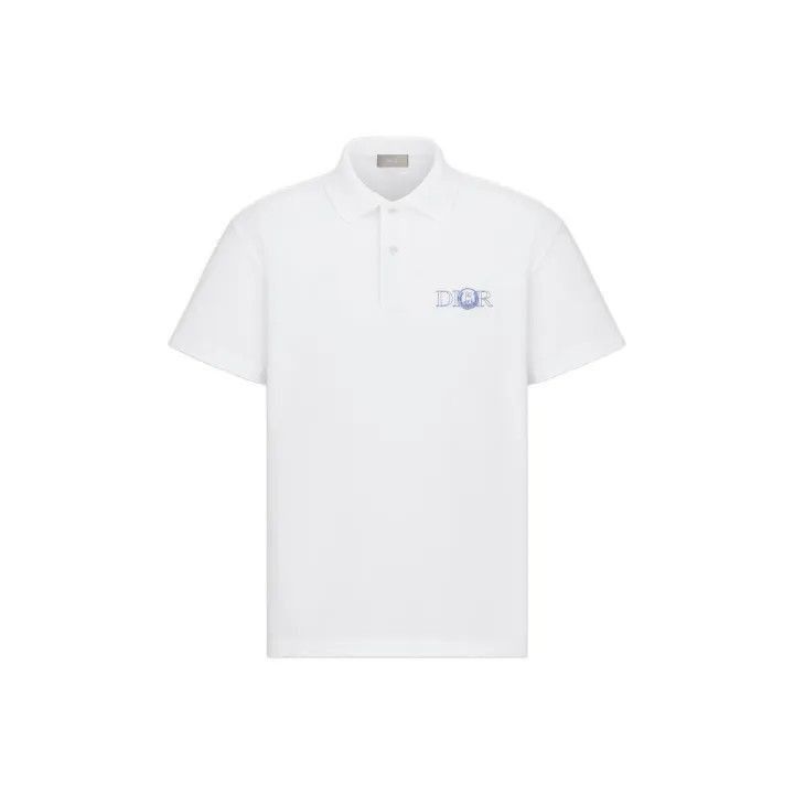 Dior Dior Dior Hylton Nelson White Cotton Polo Shirt 0079-2507 Size US XL / EU 56 / 4 - 1 Thumbnail