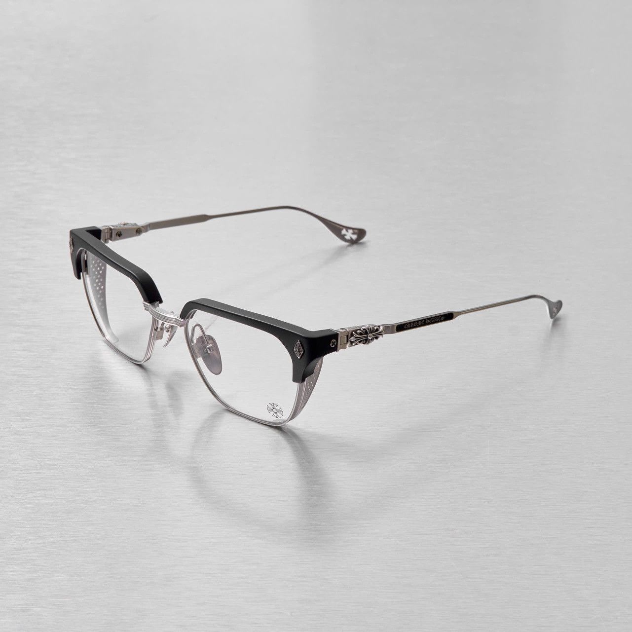 Chrome Hearts CHROME HEARTS LGMA MATTE BLACK/BRUSHED SILVER GLASSES Size ONE SIZE - 1 Thumbnail