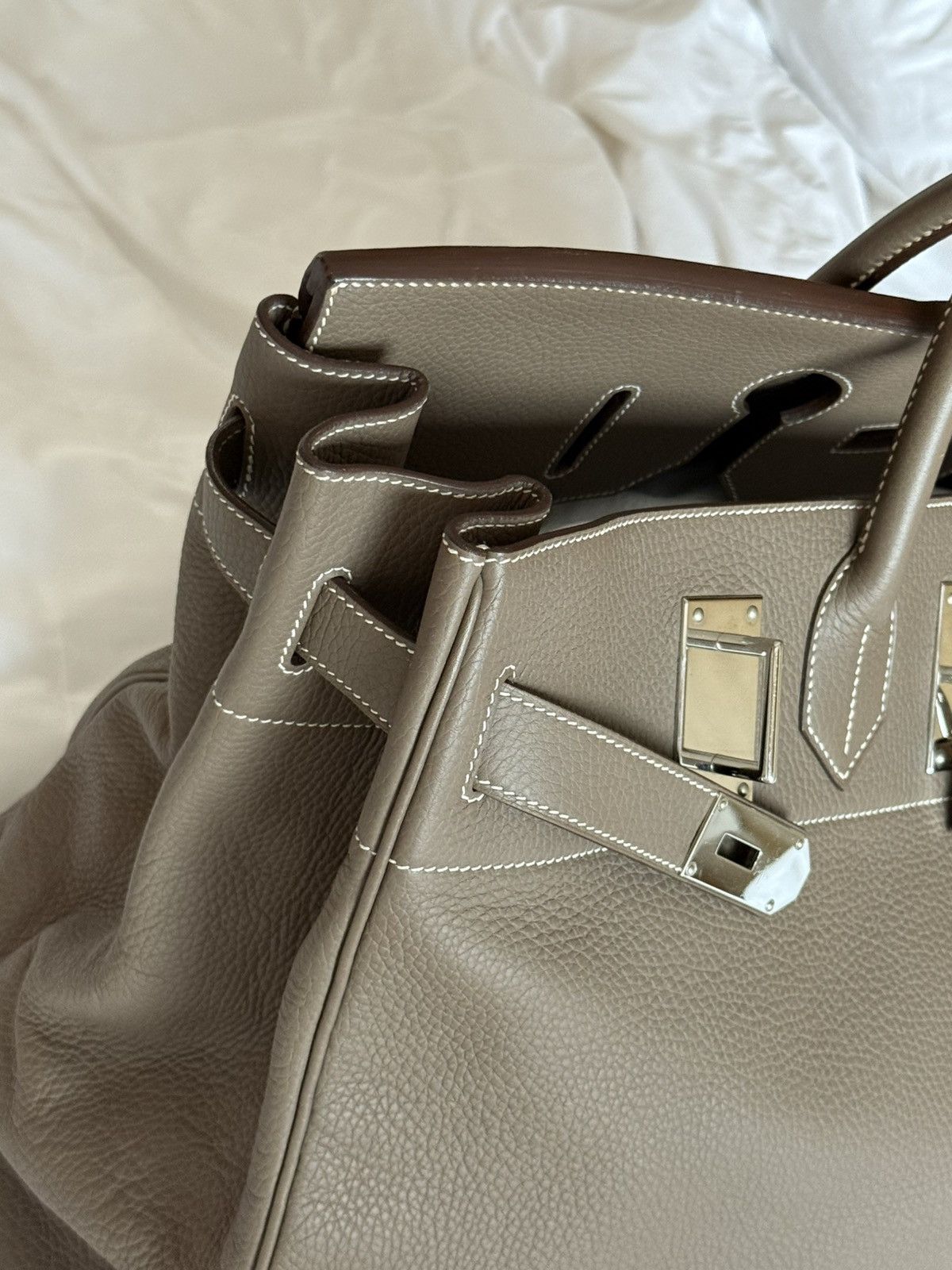 Hermes Hermes HAC 50 Etoupe Togo Leather Palladium HW Size ONE SIZE - 9 Thumbnail