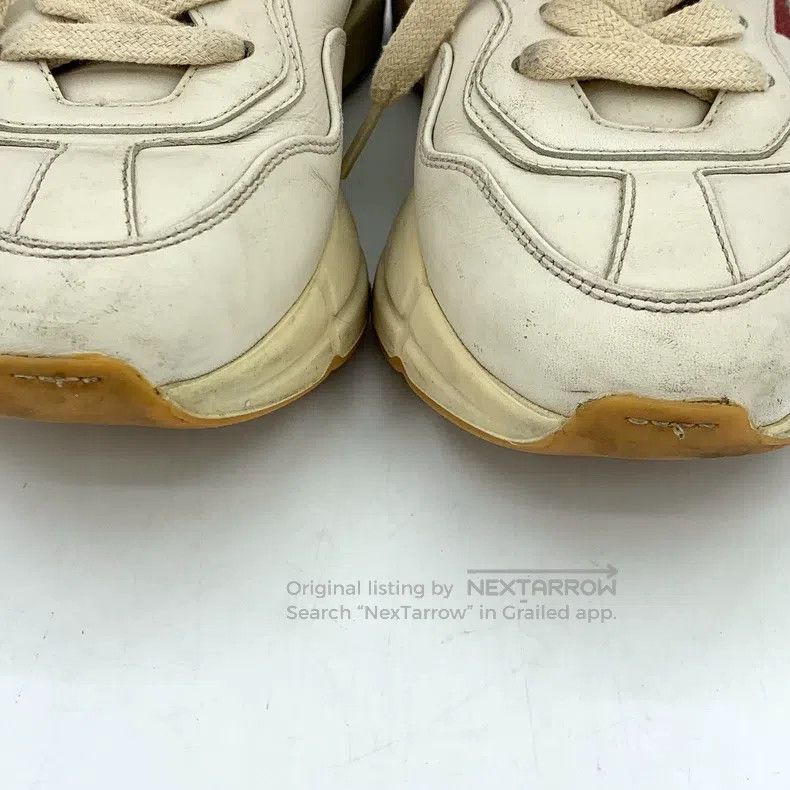 Gucci Gucci Beige colour stripe lace-on casual dad shoes sneaker Size US 5 / IT 35 - 8 Thumbnail