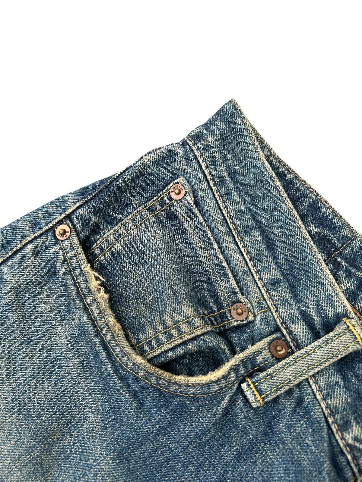 Kapital Vintage Edwin 505X Selvedge Distressed Rusty Denim Jeans Size US 29 - 6 Thumbnail